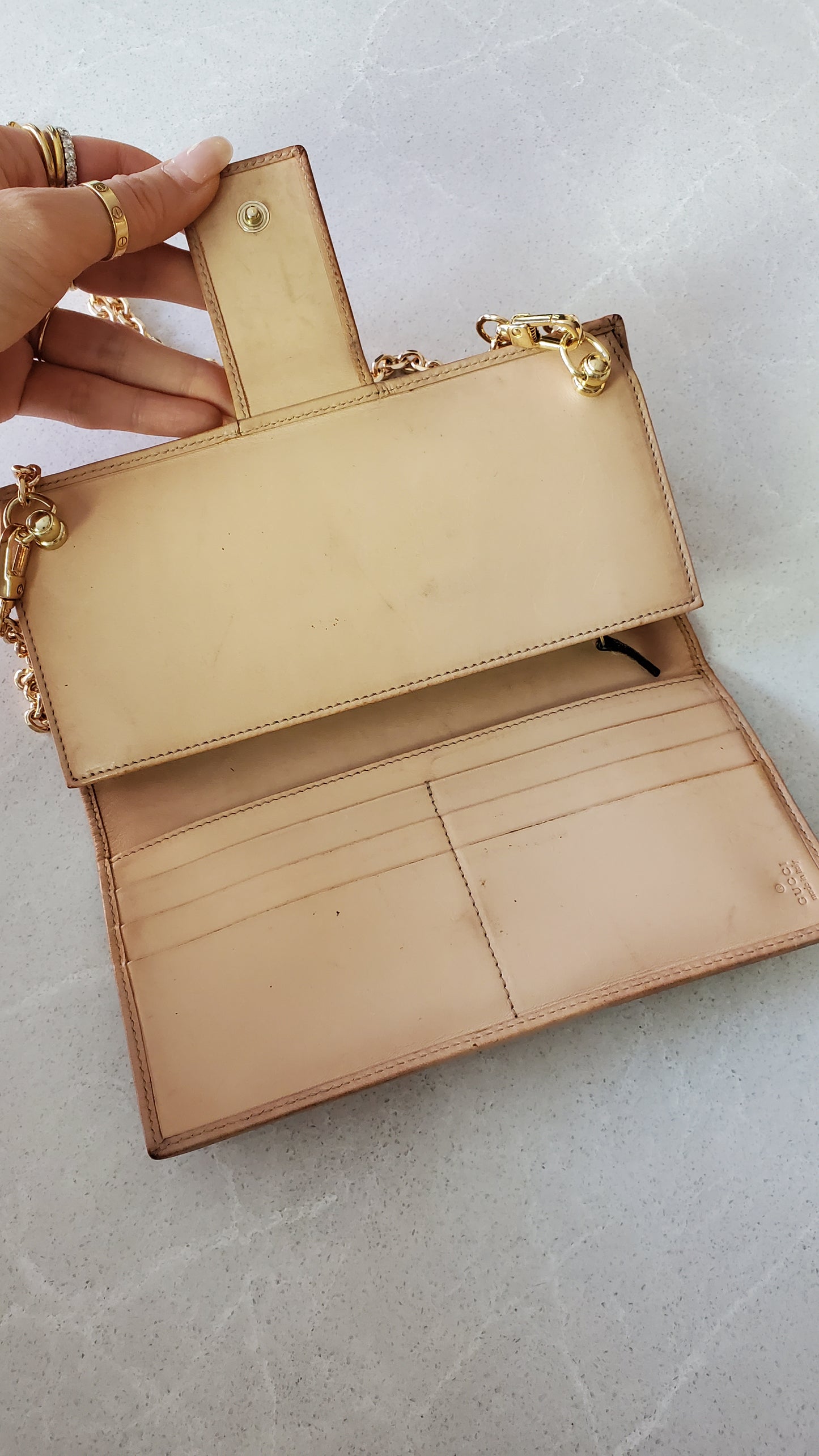Authentic Gucci Upcycle Wallet on Chains
