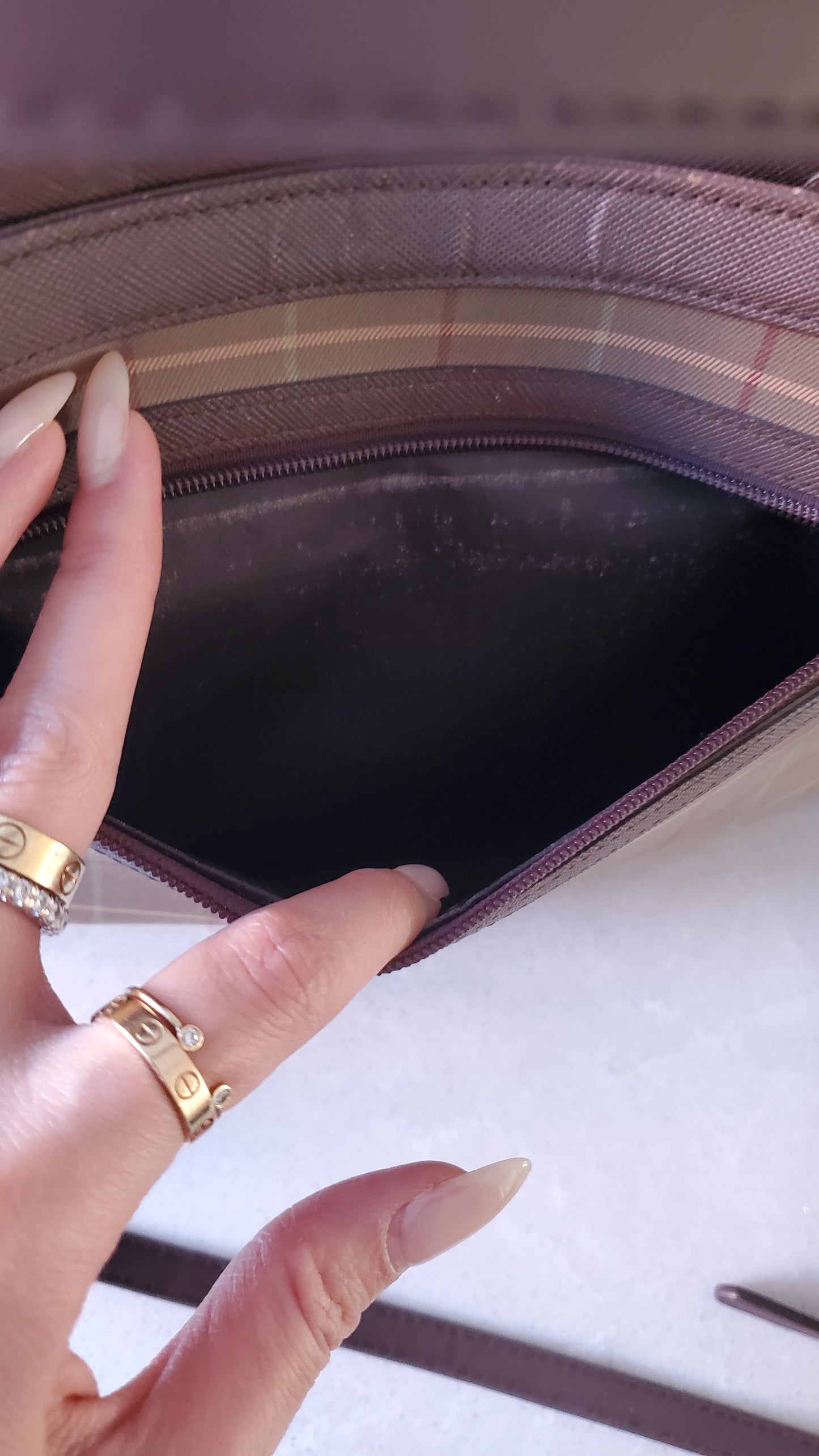 Authentic Burberry Upcycle Purse with 2 Straps