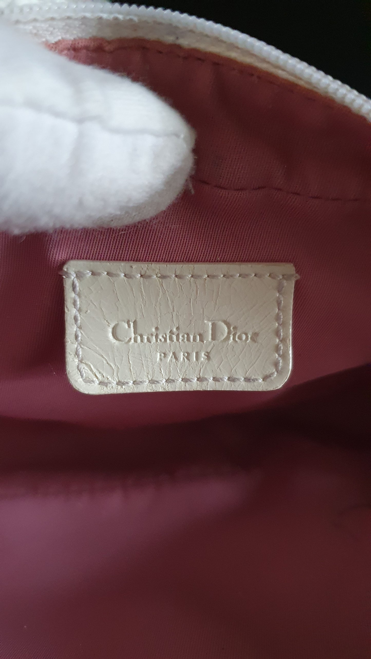 Authentic Vintage Dior Upcycle Pink Shoulder Pouch Purse with Two Handles