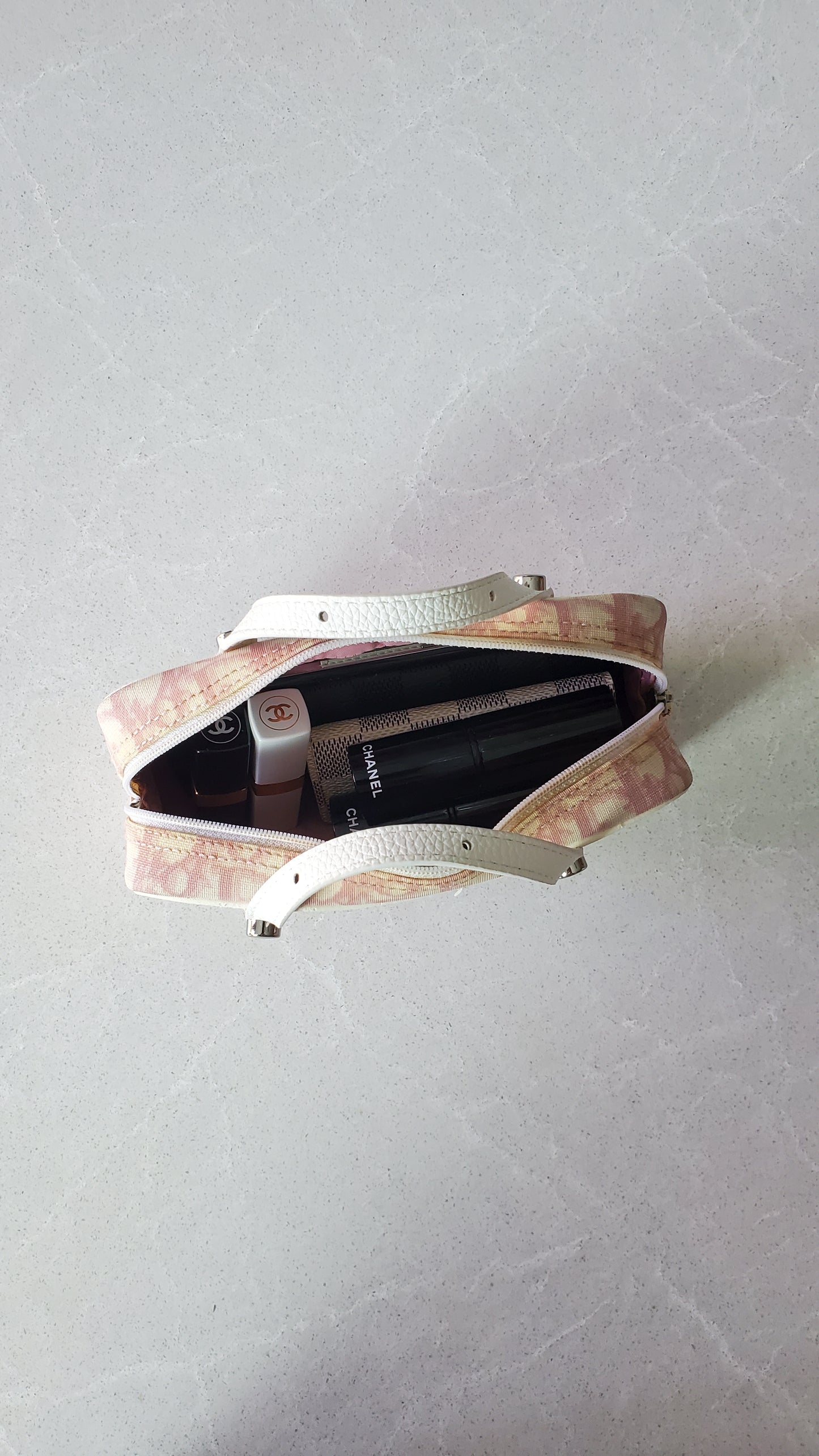 Authentic Vintage Dior Upcycle Pink Shoulder Pouch Purse with Two Handles