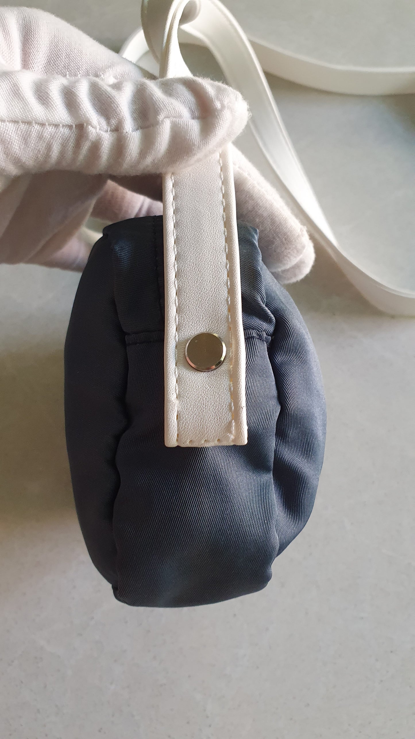 Authentic Prada Upcycle Blue Pouch with Strap