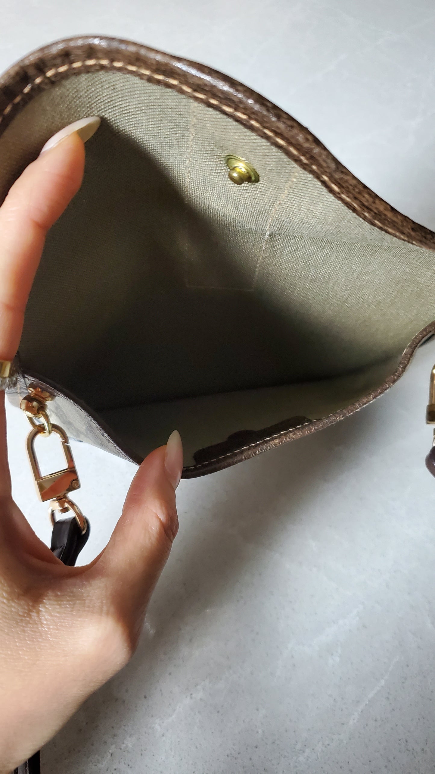 Authentic Vintage Gucci Upcycle Pouch with Strap