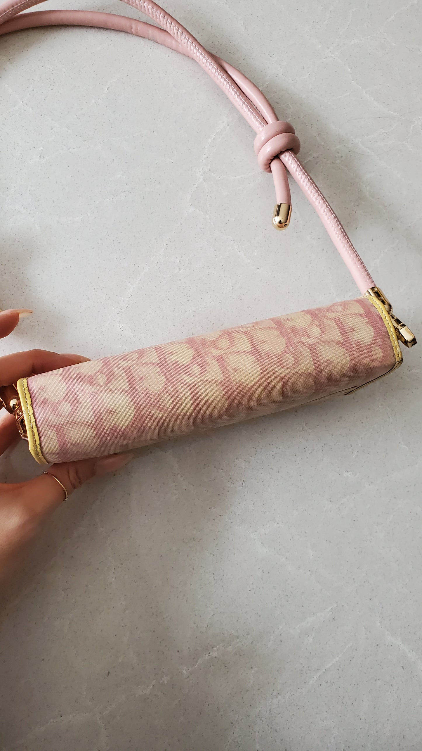 Authentic Vintage Dior Upcycle Pink Wallet on Strap