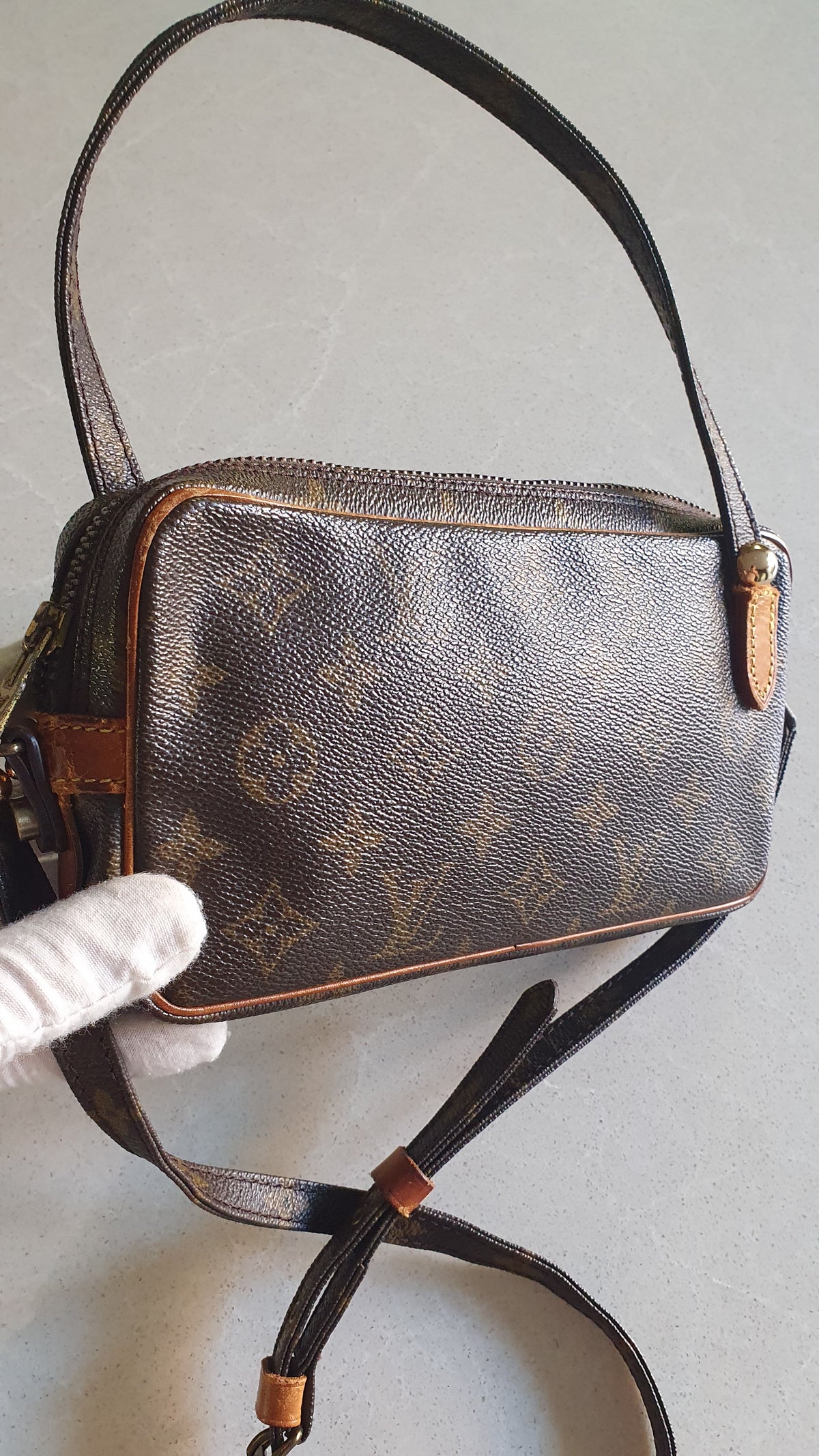 Authentic Vintage Louis Vuitton (2) Upcycle Purse with Straps