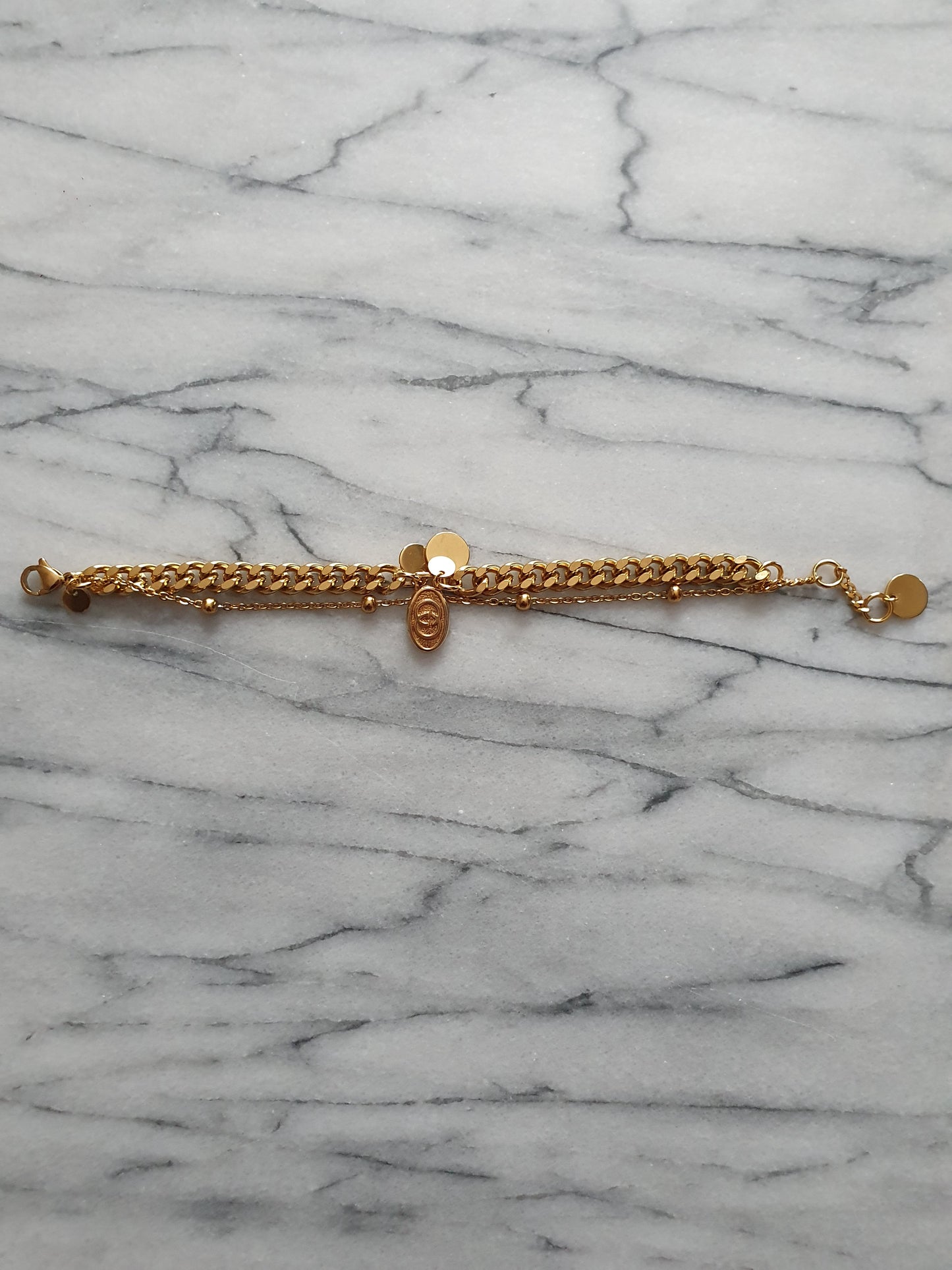 *New Drop* Authentic Gucci Upcycle Gold Double Layer Bracelet