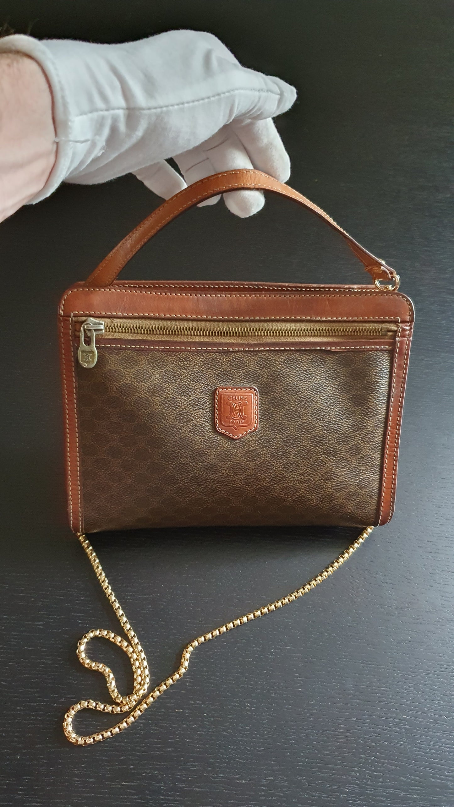 Authentic Vintage Celine Upcycle Purse (with Single Handle Strap)