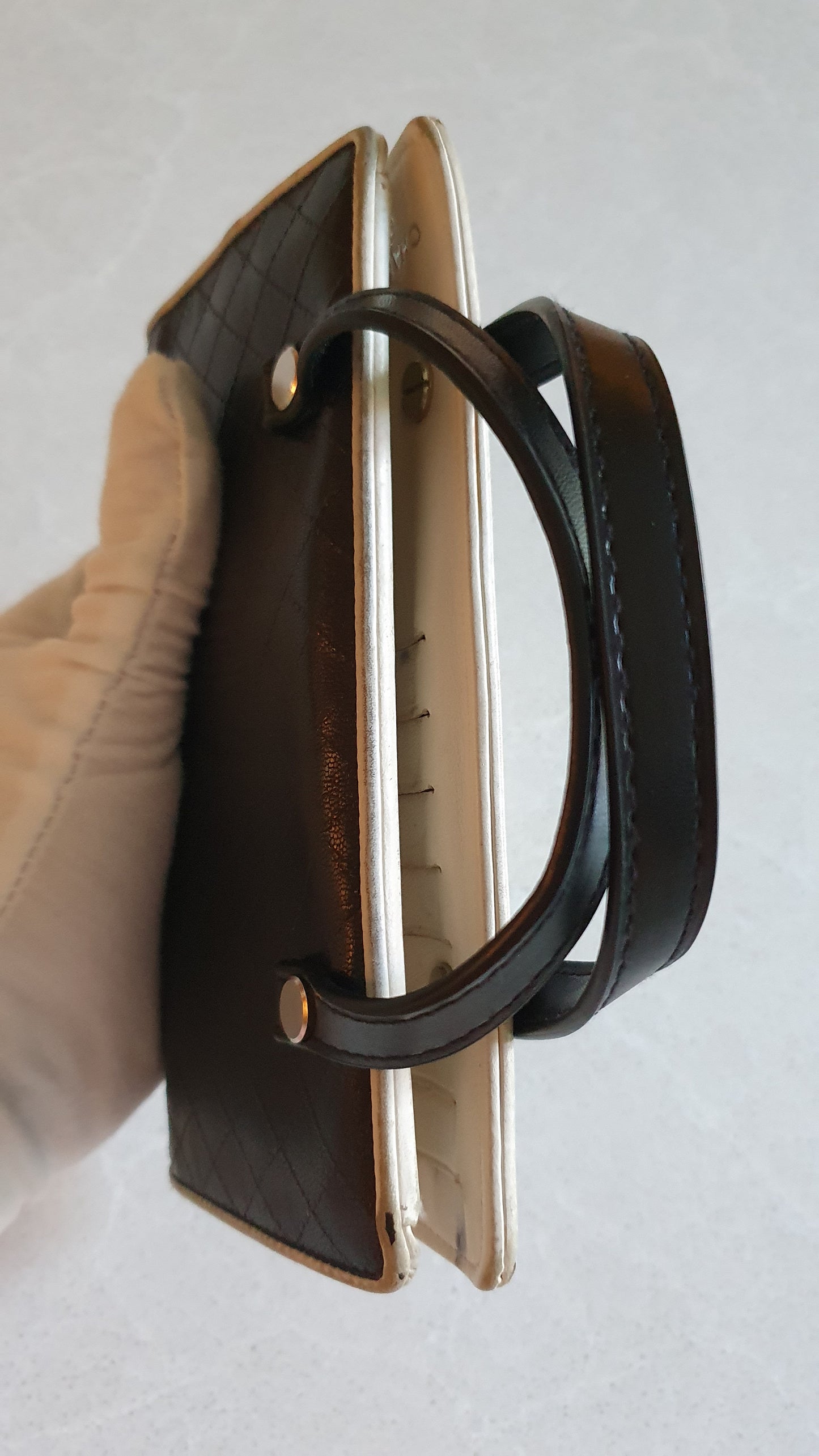 Authentic Chanel Upcycle Black Leather Wallet with Straps