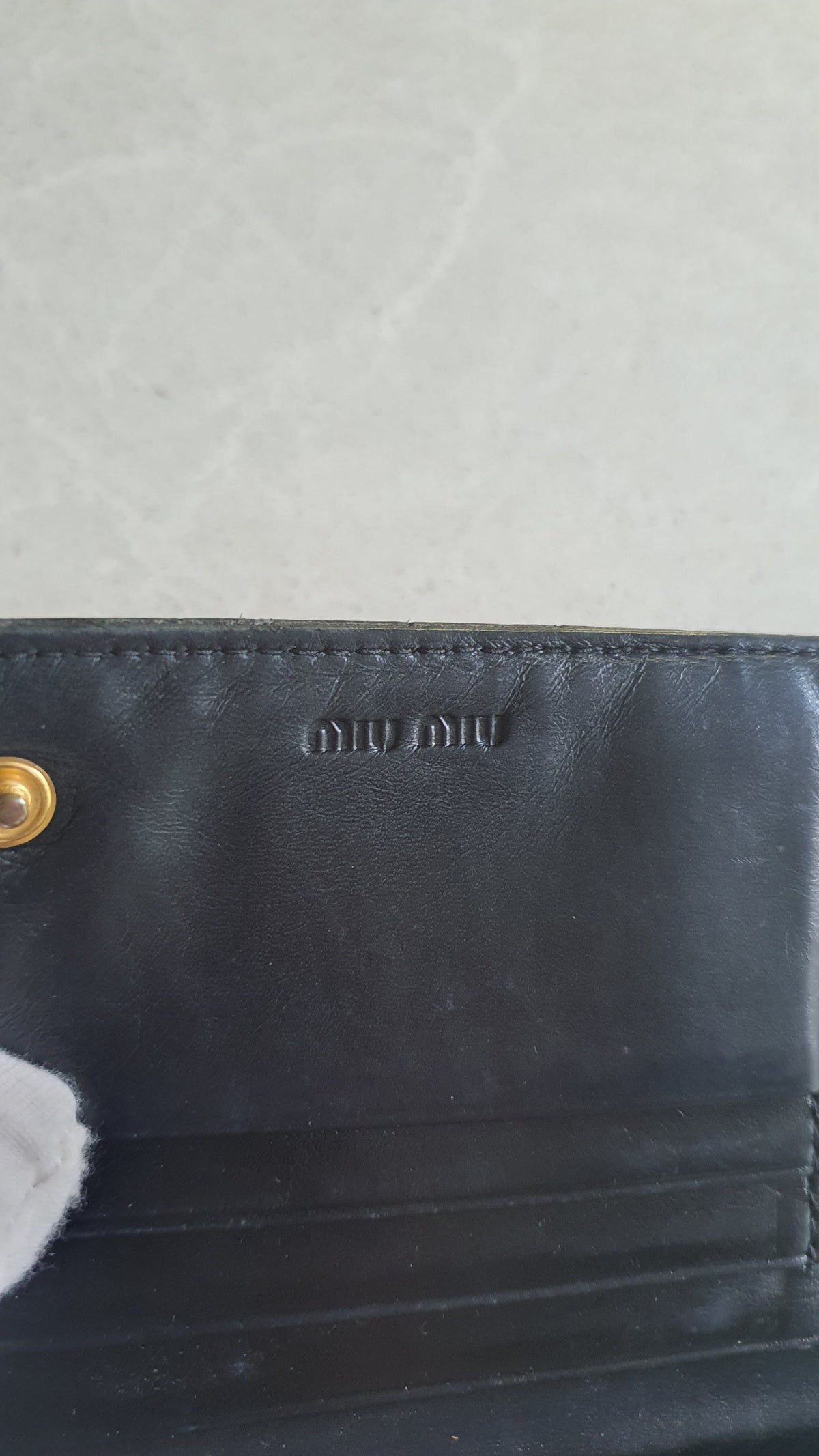 Authentic Miu Miu Upcycle Black Wallet with Straps
