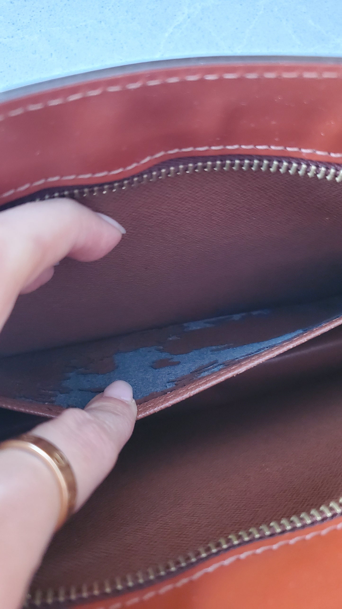 Authentic Louis Vuitton Upcycle Tan Epi Purse with Straps and Chain