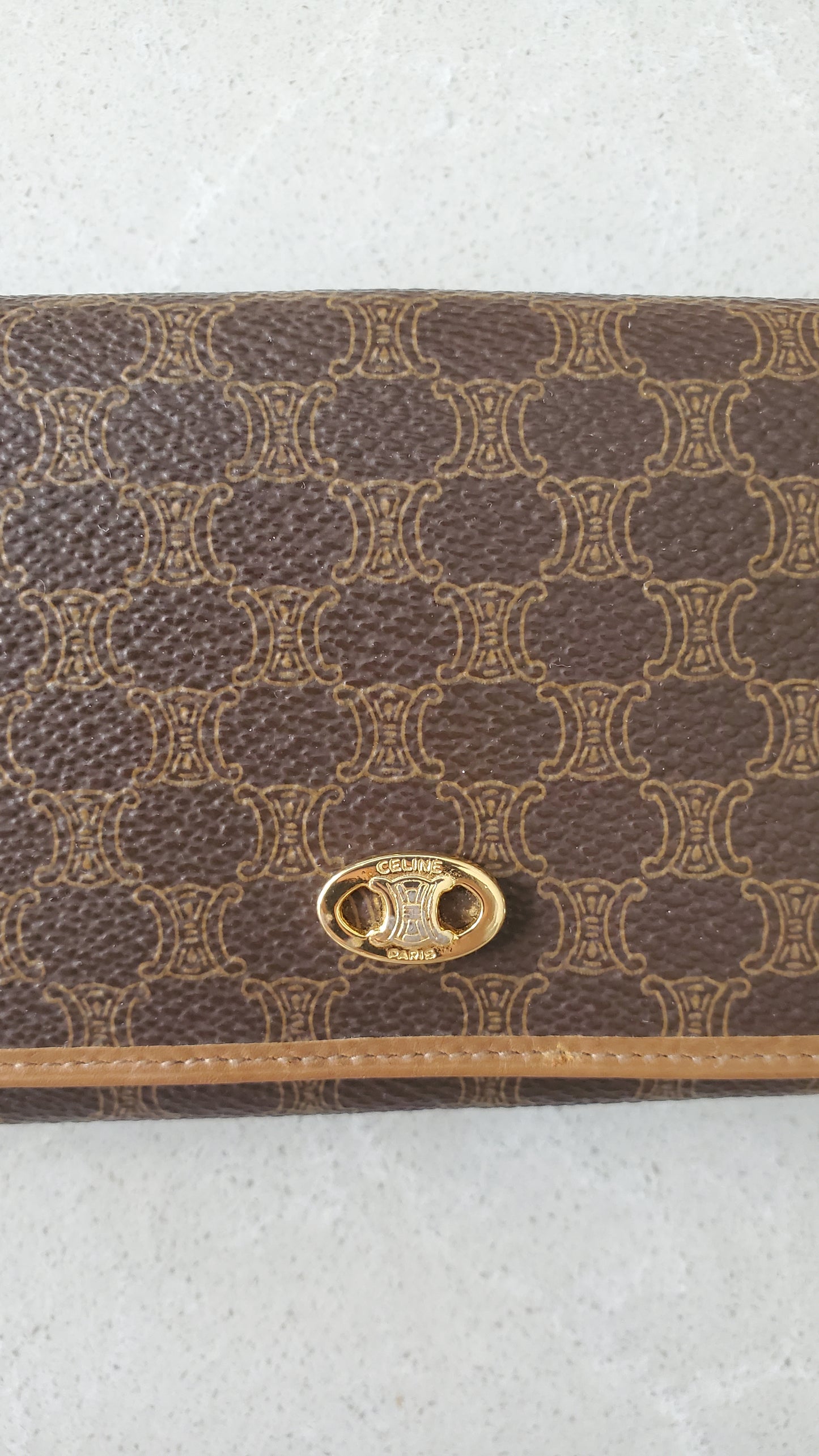Authentic Vintage Celine Upcycle Shoulder Wallet with Strap