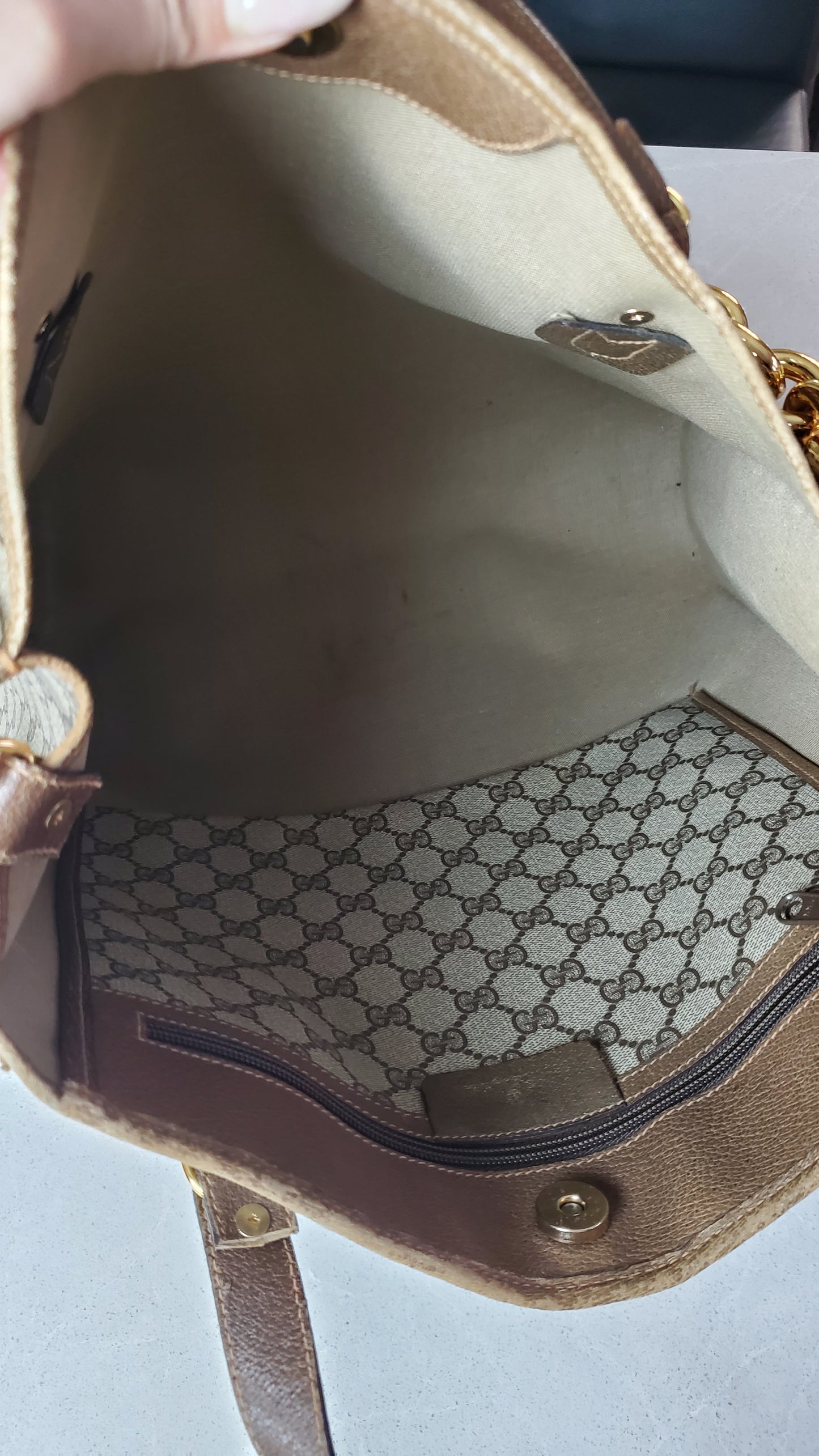 Authentic Vintage Gucci Upcycle Shoulder Purse with Handle Straps