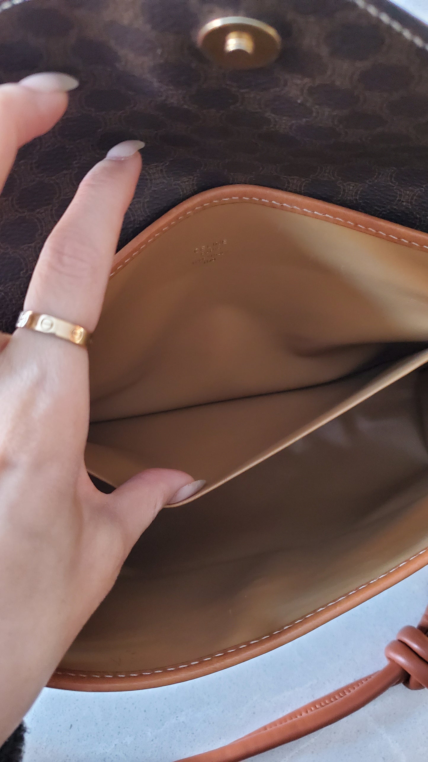 Authentic Vintage Celine (Brown) Upcycle Purse with Straps