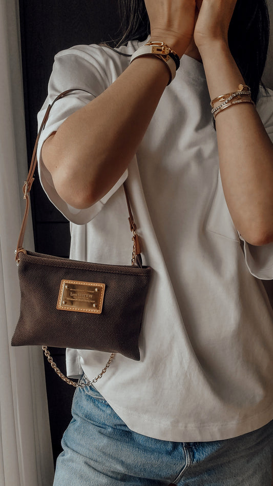 Authentic Louis Vuitton Upcycle Shoulder Purse on Chain/ Strap