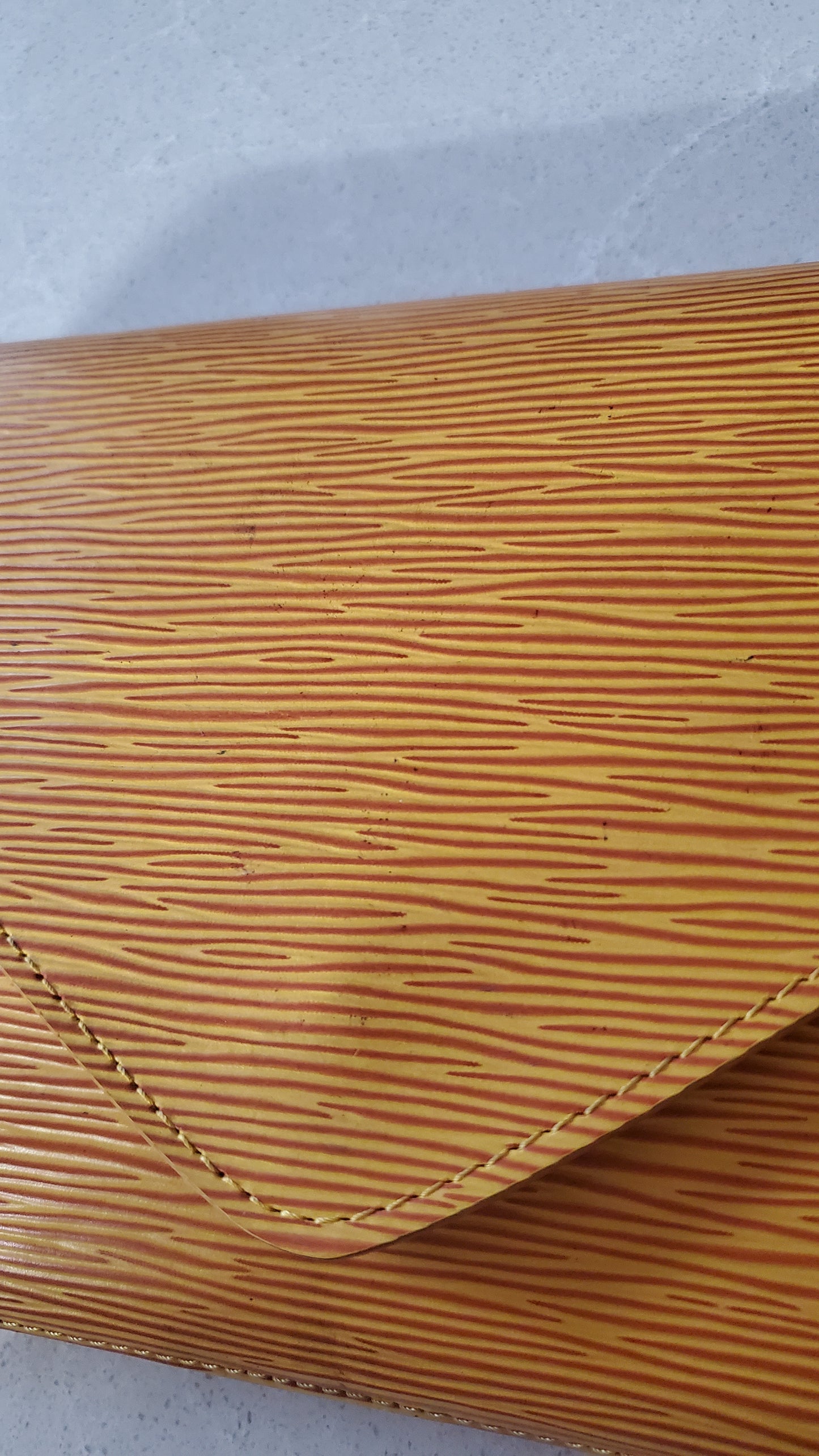 Authentic Vintage Louis Vuitton Upcycle Yellow Epi Purse on Chains