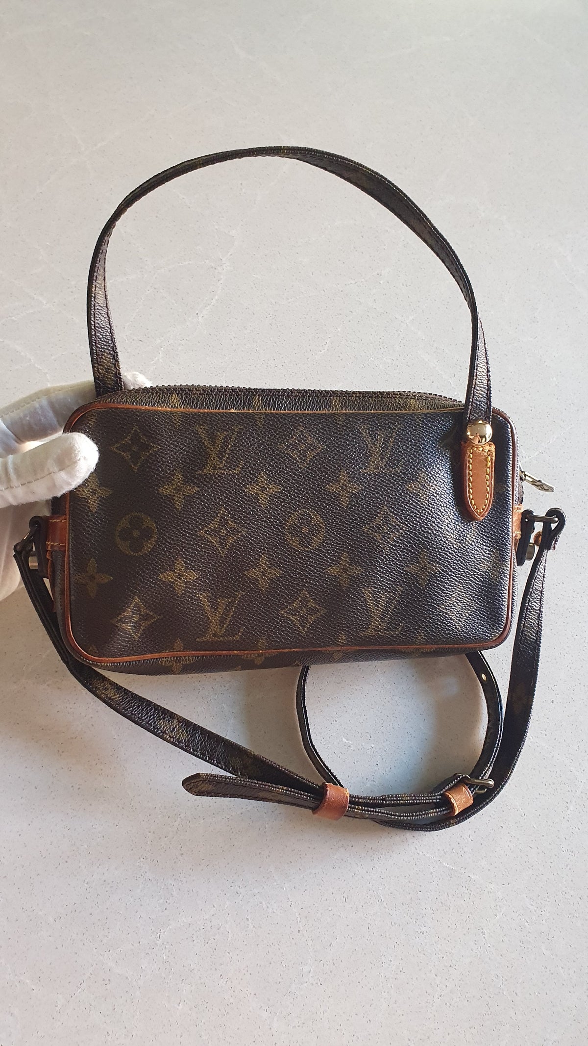 Authentic Vintage Louis Vuitton (2) Upcycle Purse with Straps