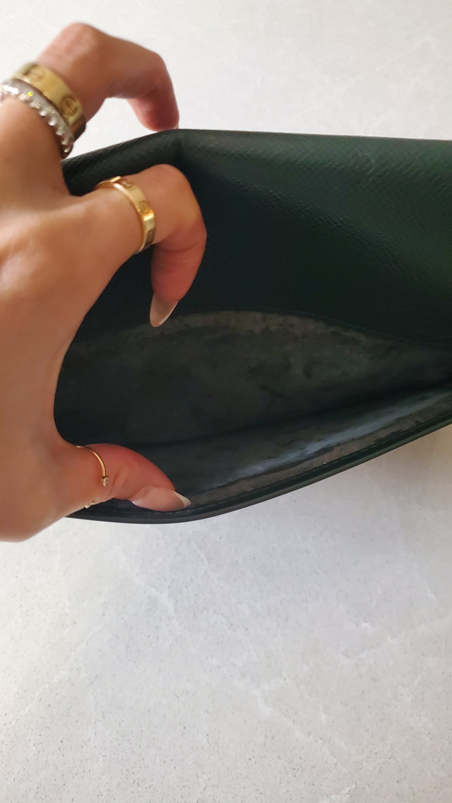 Authentic Vintage Louis Vuitton (Dark Green) Upcycle Large Purse on Chains