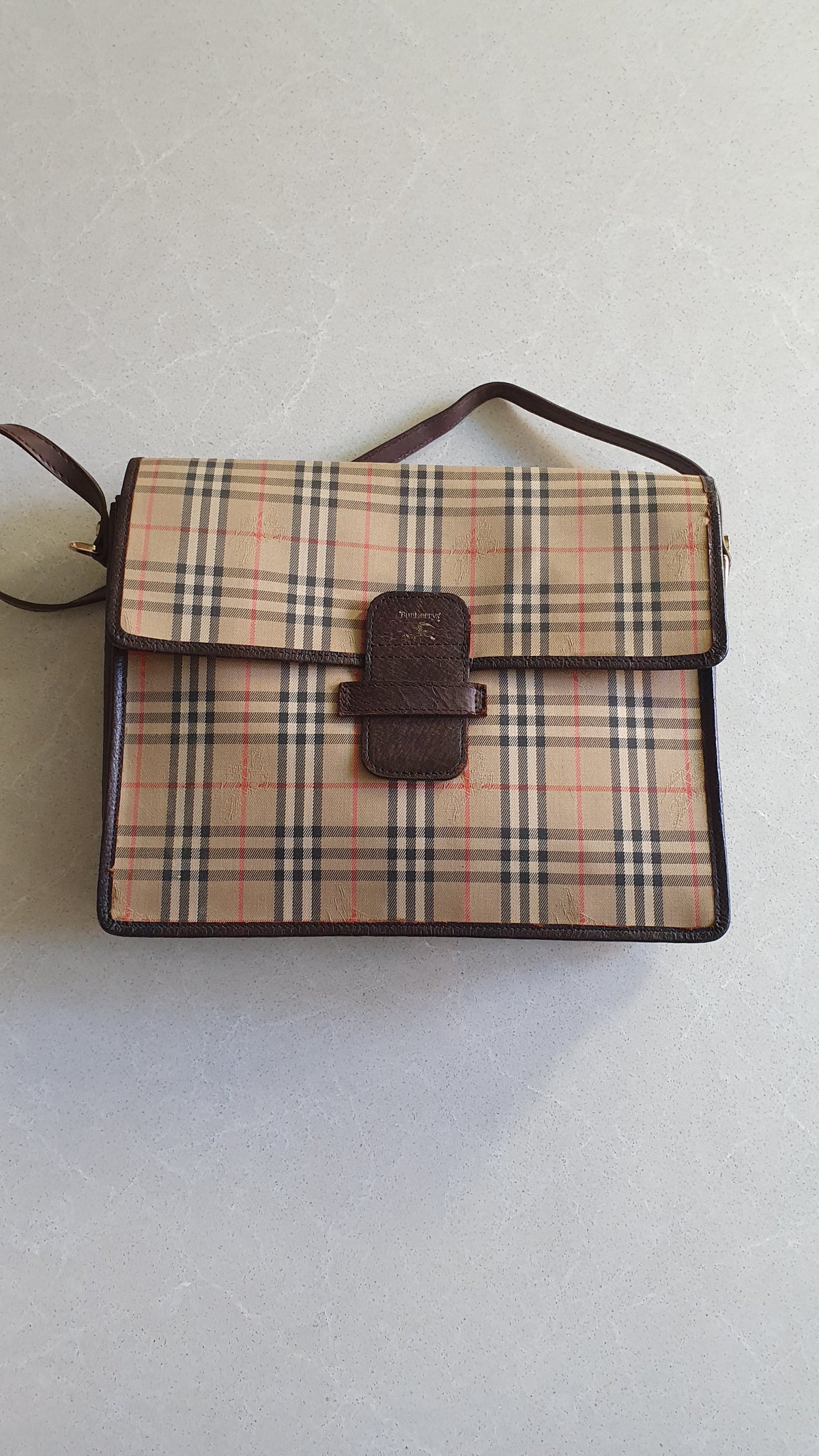 Authentic Burberry Upcycle Shoulder Purse with Strap