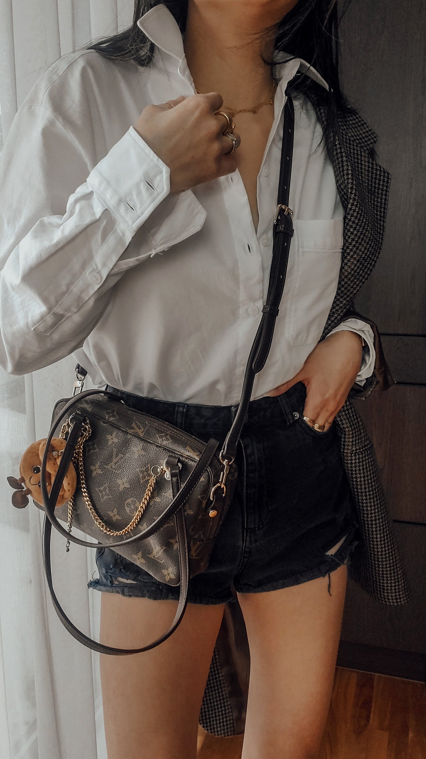 Authentic Vintage Louis Vuitton Upcycle New Gen Charm Shoulder/ Crossbody Bag