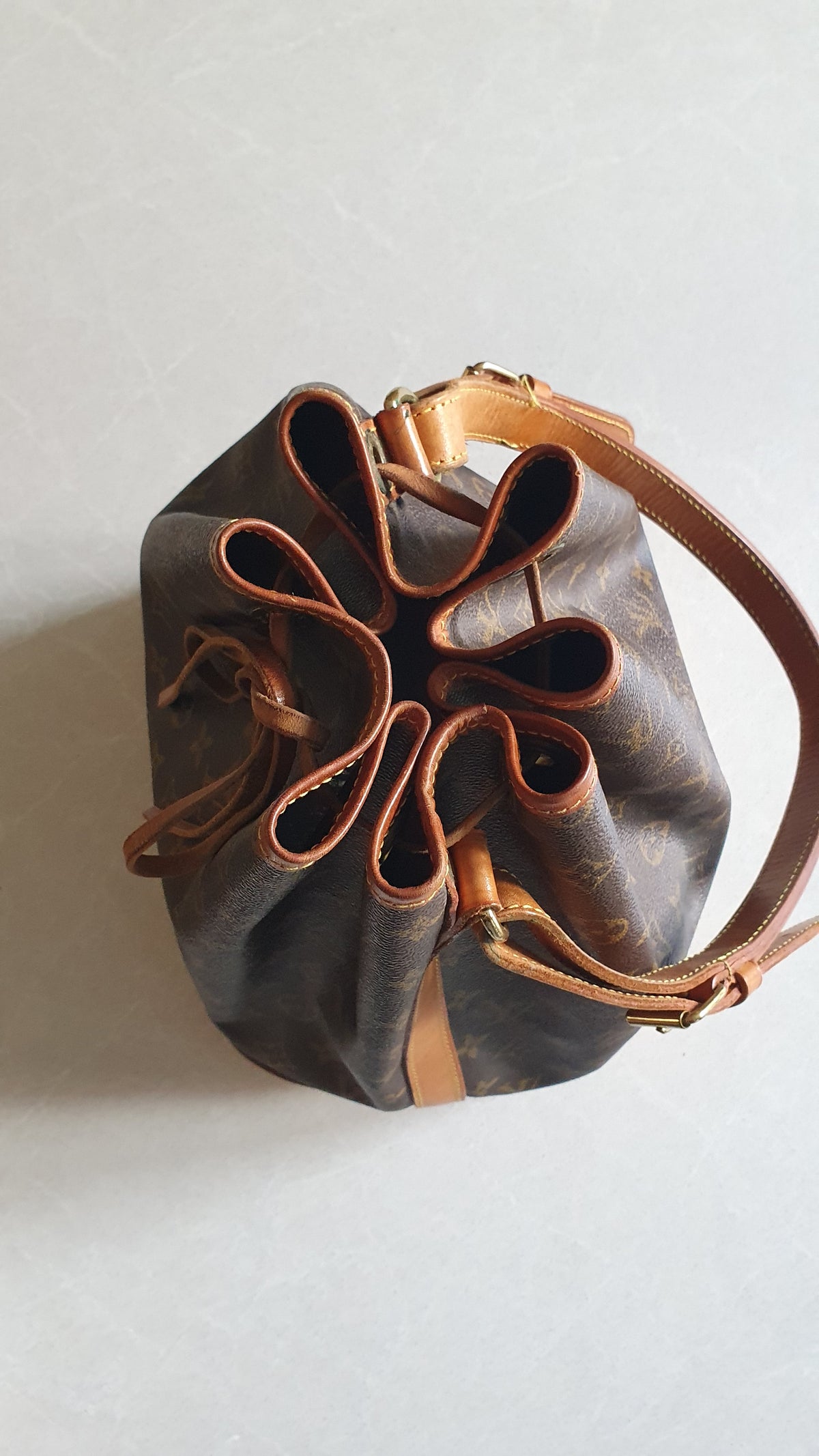 Authentic vintage Louis Vuitton Brown Monogram Bucket Bag