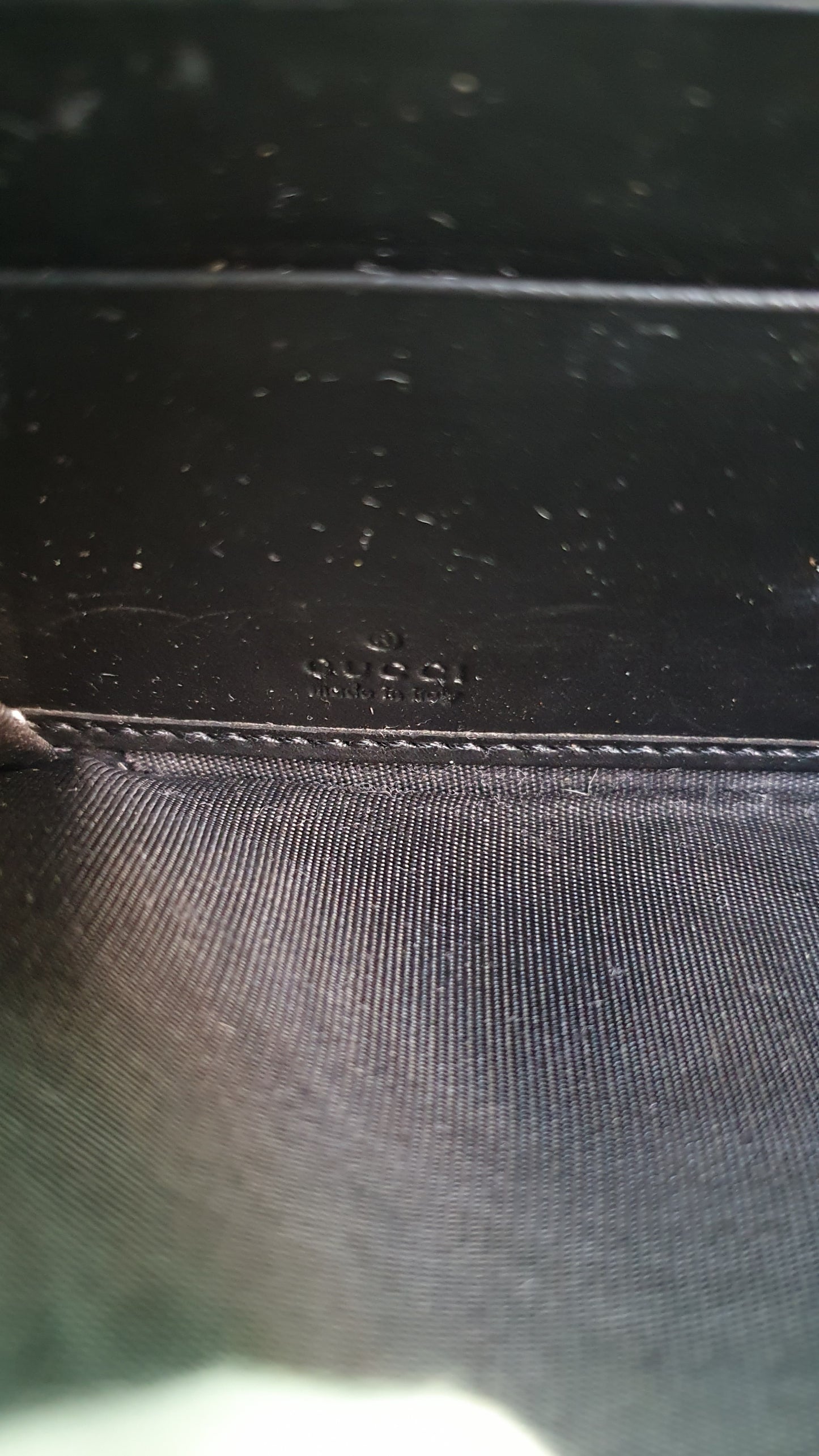 Authentic Gucci Upcycle Black Zip-Up Wallet with Two Handles