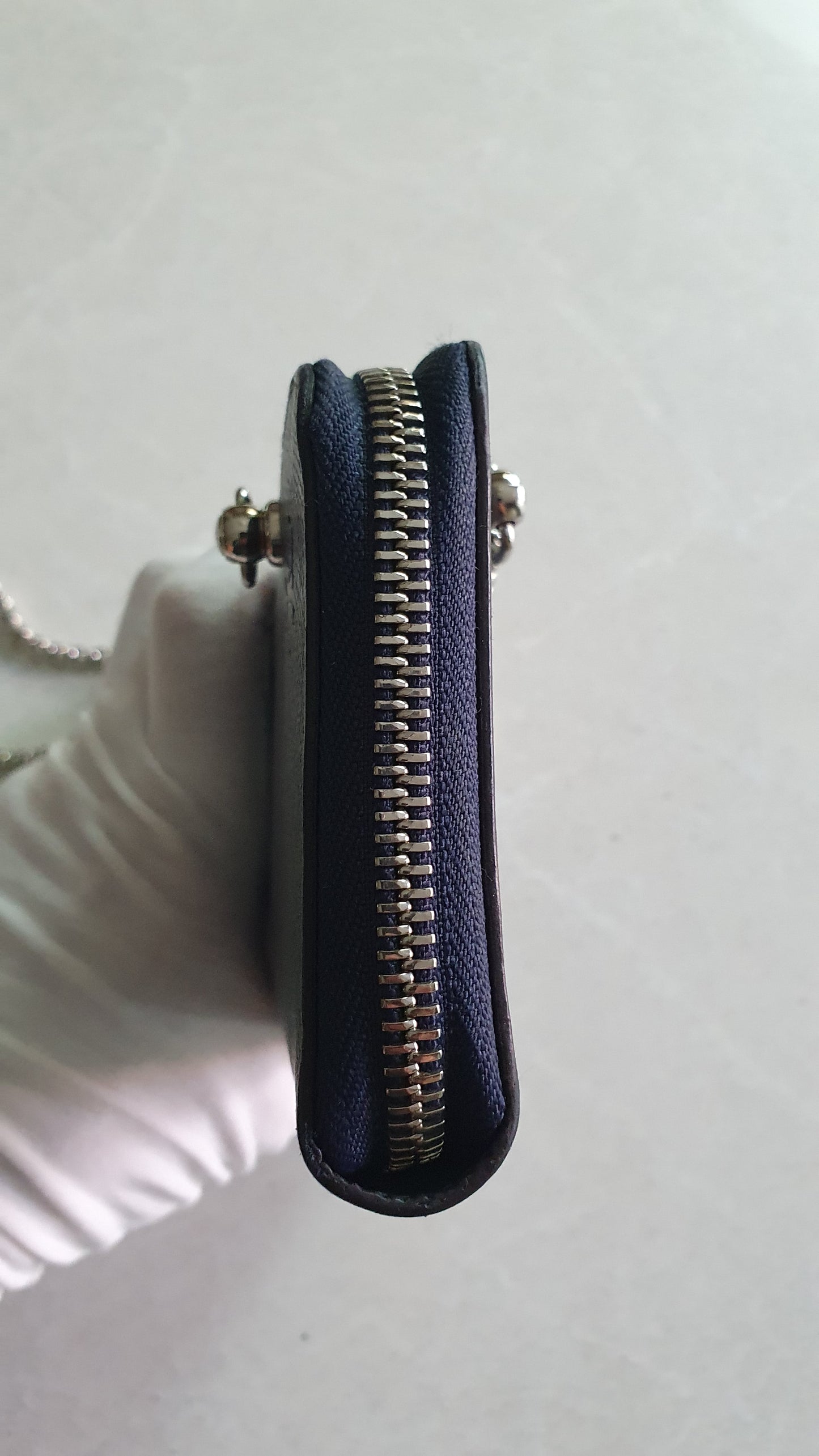 Authentic Louis Vuitton Upcycle Zip Wallet with Shoulder Chains
