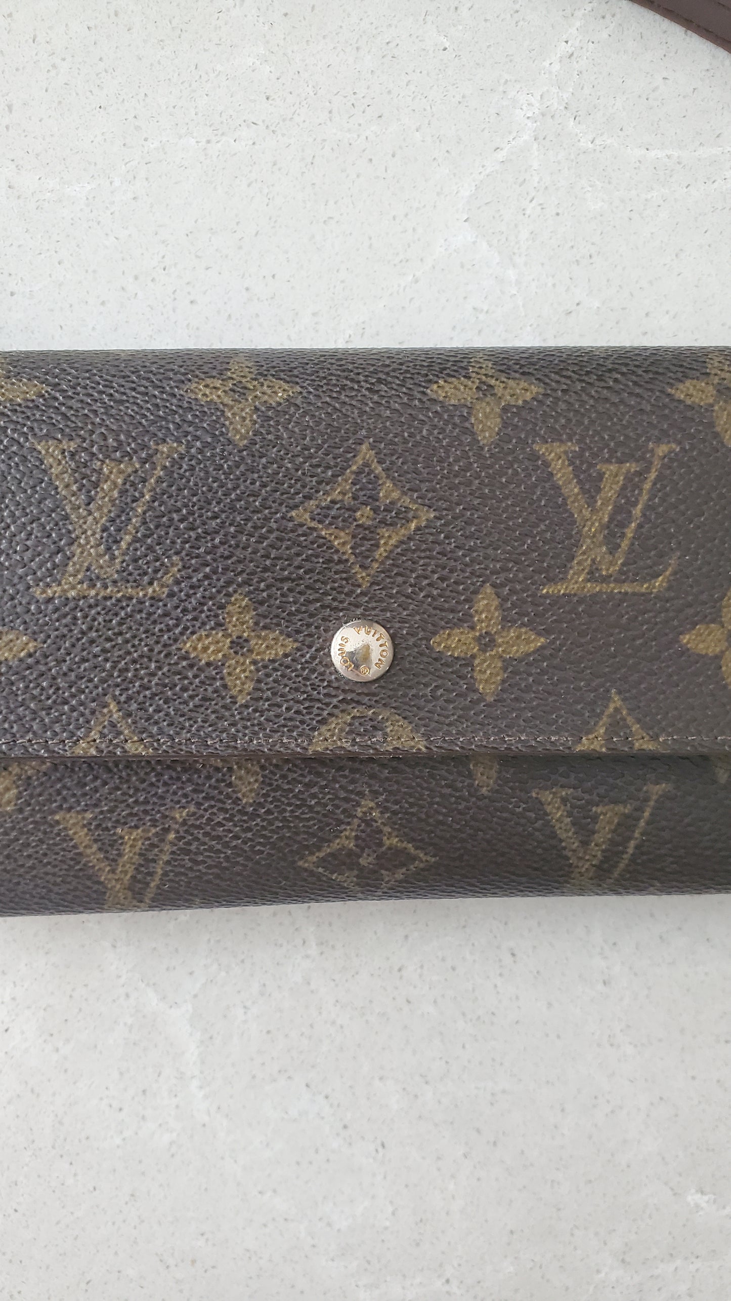 Authentic Vintage Louis Vuitton Upcycle Long Wallet with Strap