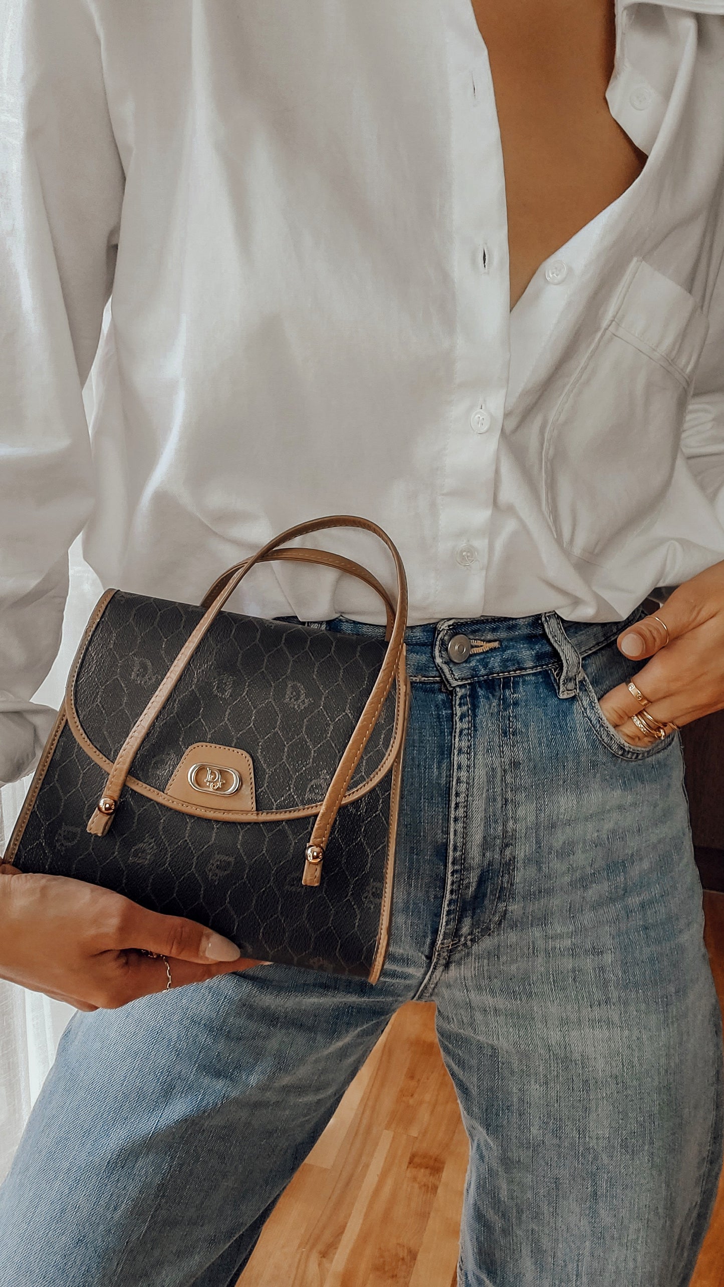 Authentic Vintage Dior Upcycle Purse with Two Handles