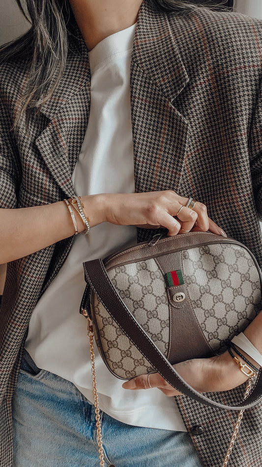 Authentic Vintage Gucci Upcycle Purse with Strap & Chain