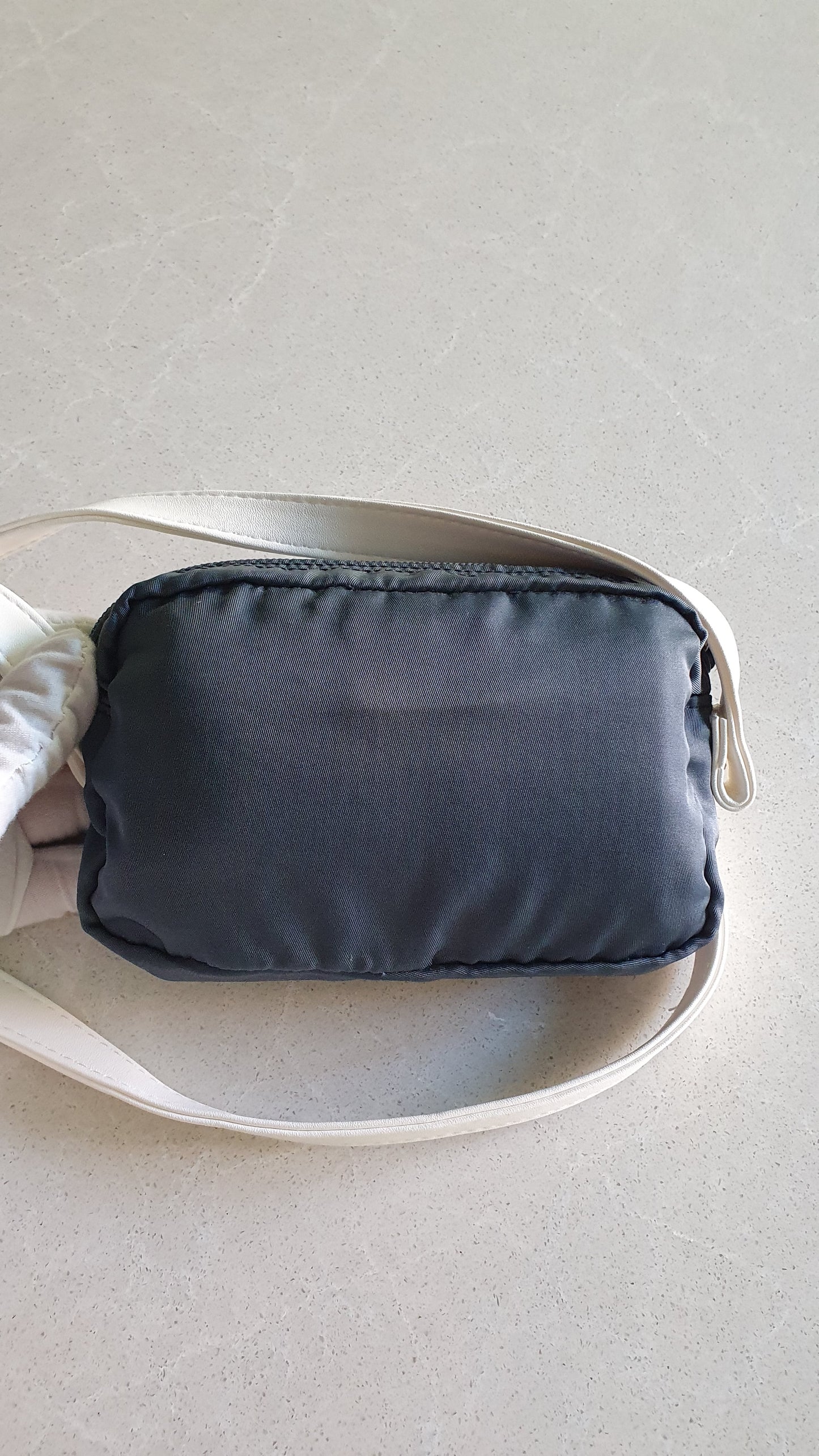 Authentic Prada Upcycle Blue Pouch with Strap
