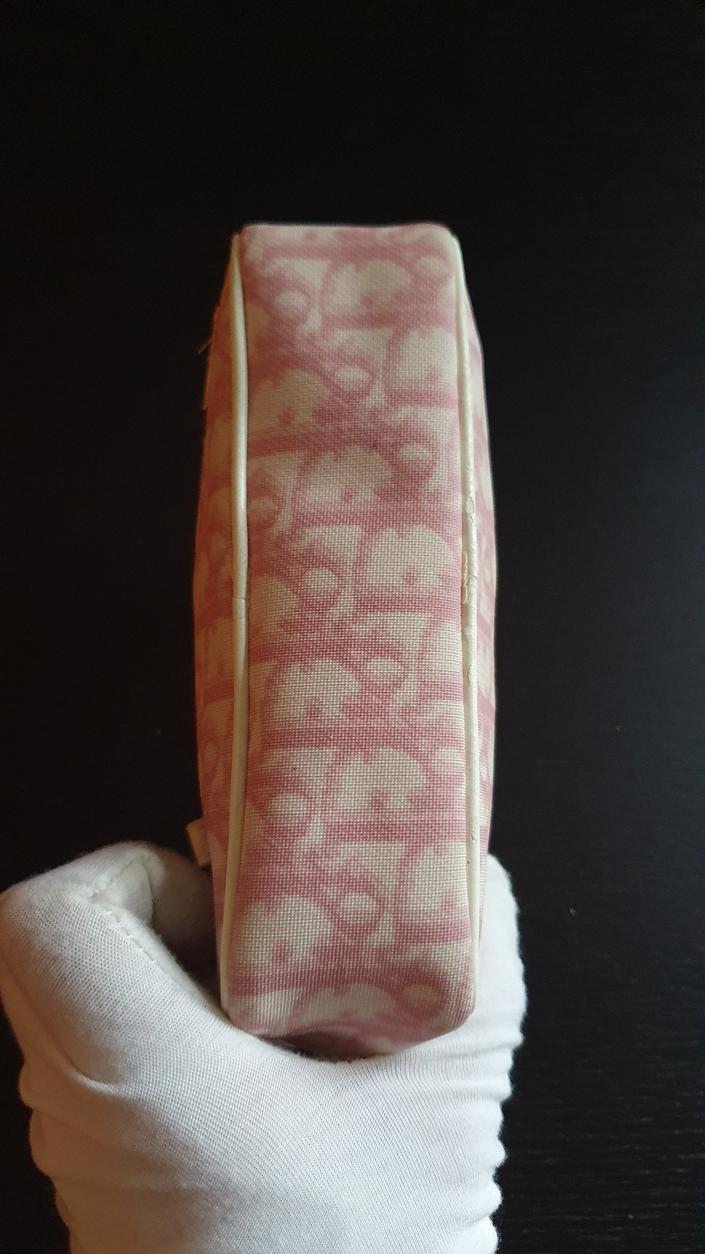 Authentic Vintage Dior Upcycle Pink Shoulder Pouch Purse with Two Handles