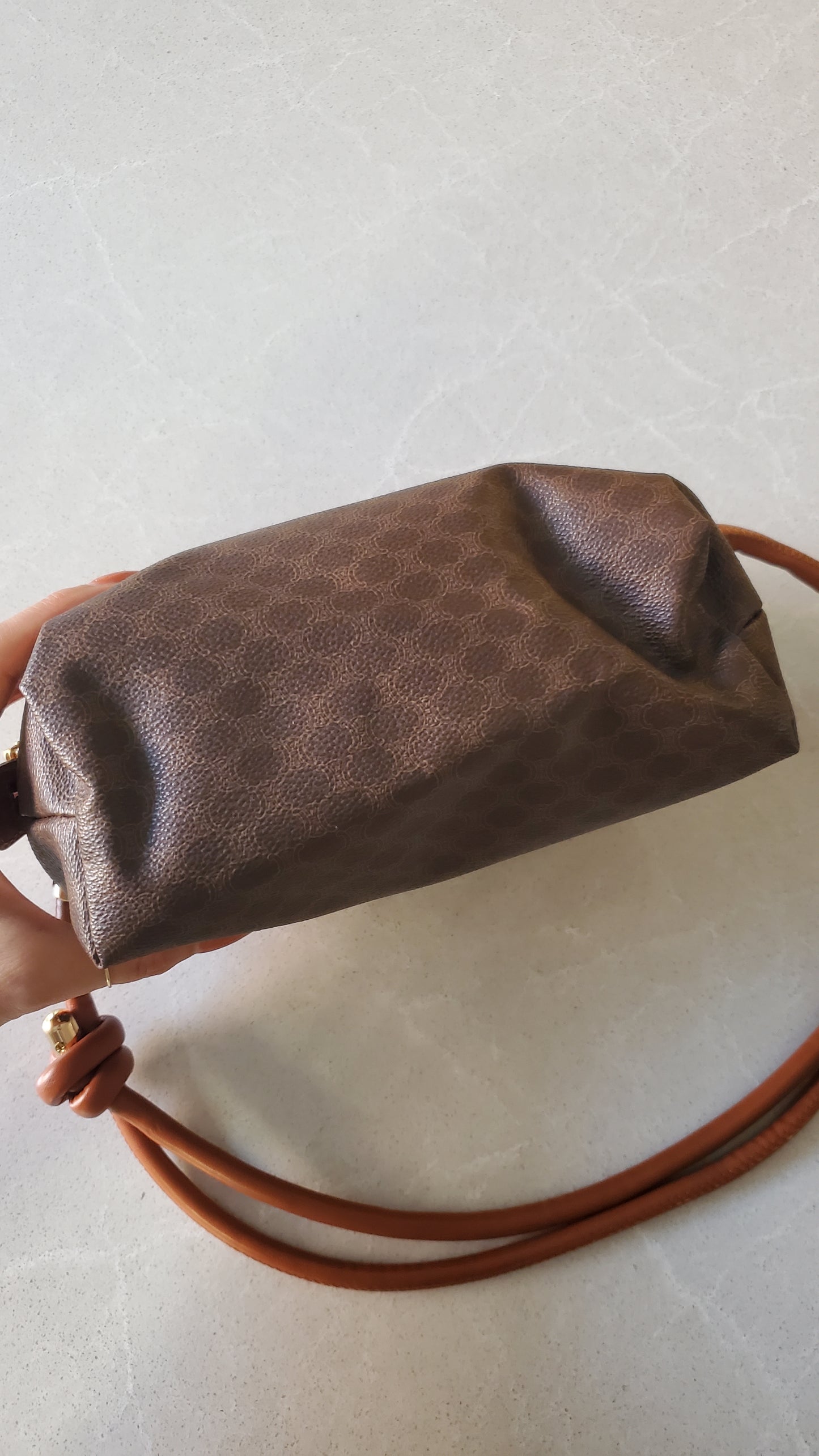 Authentic Vintage Celine Upcycle Purse on Strap & Chain
