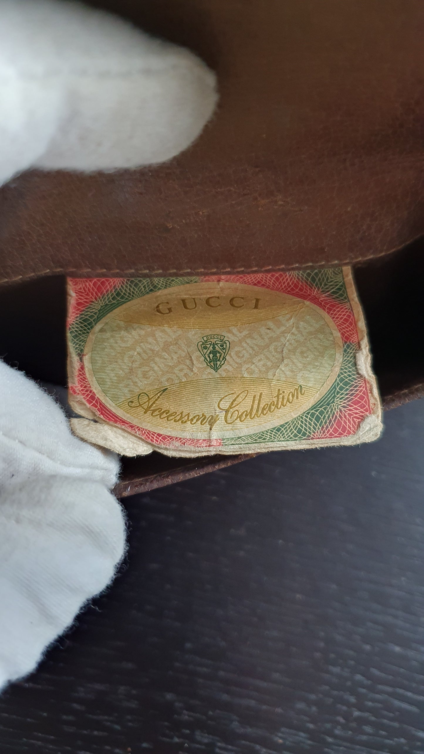 Authentic Vintage Gucci Upcycle Brown Wallet with Single Handle