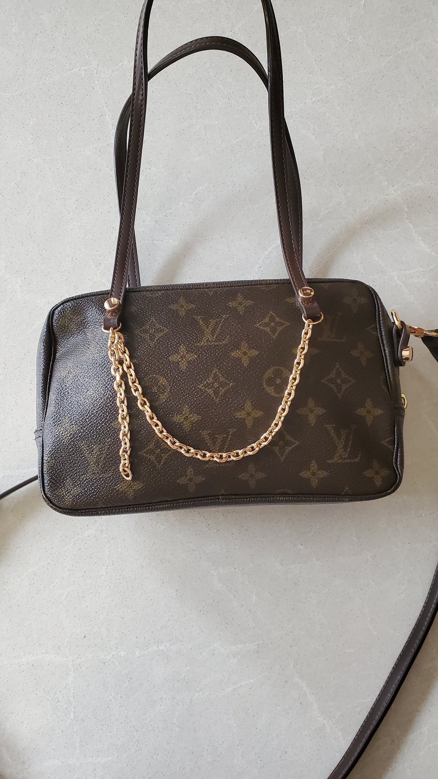 Authentic Vintage Louis Vuitton Upcycle New Gen Charm Shoulder/ Crossbody Bag