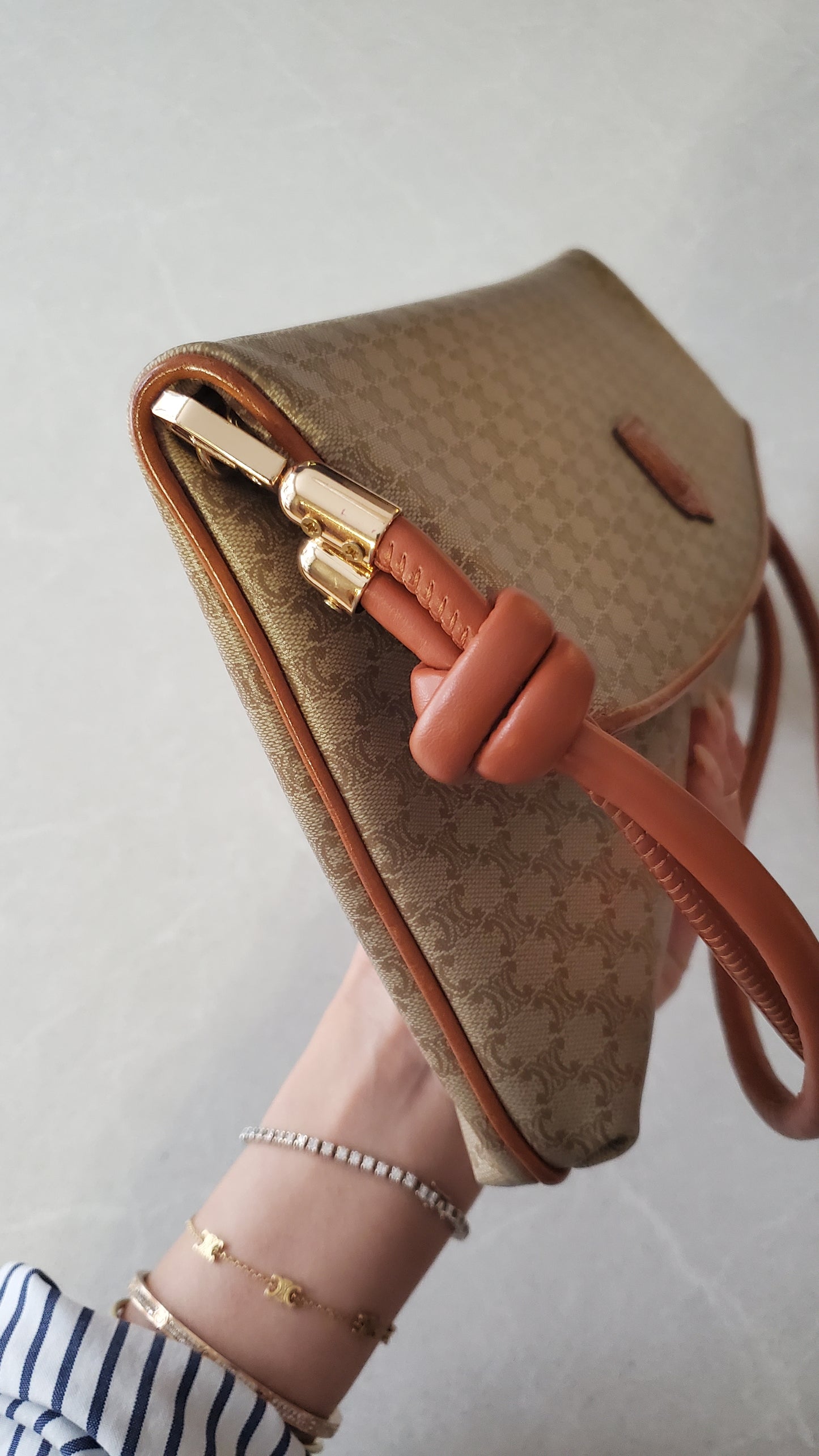 Authentic Vintage Celine Upcycle Purse with Strap