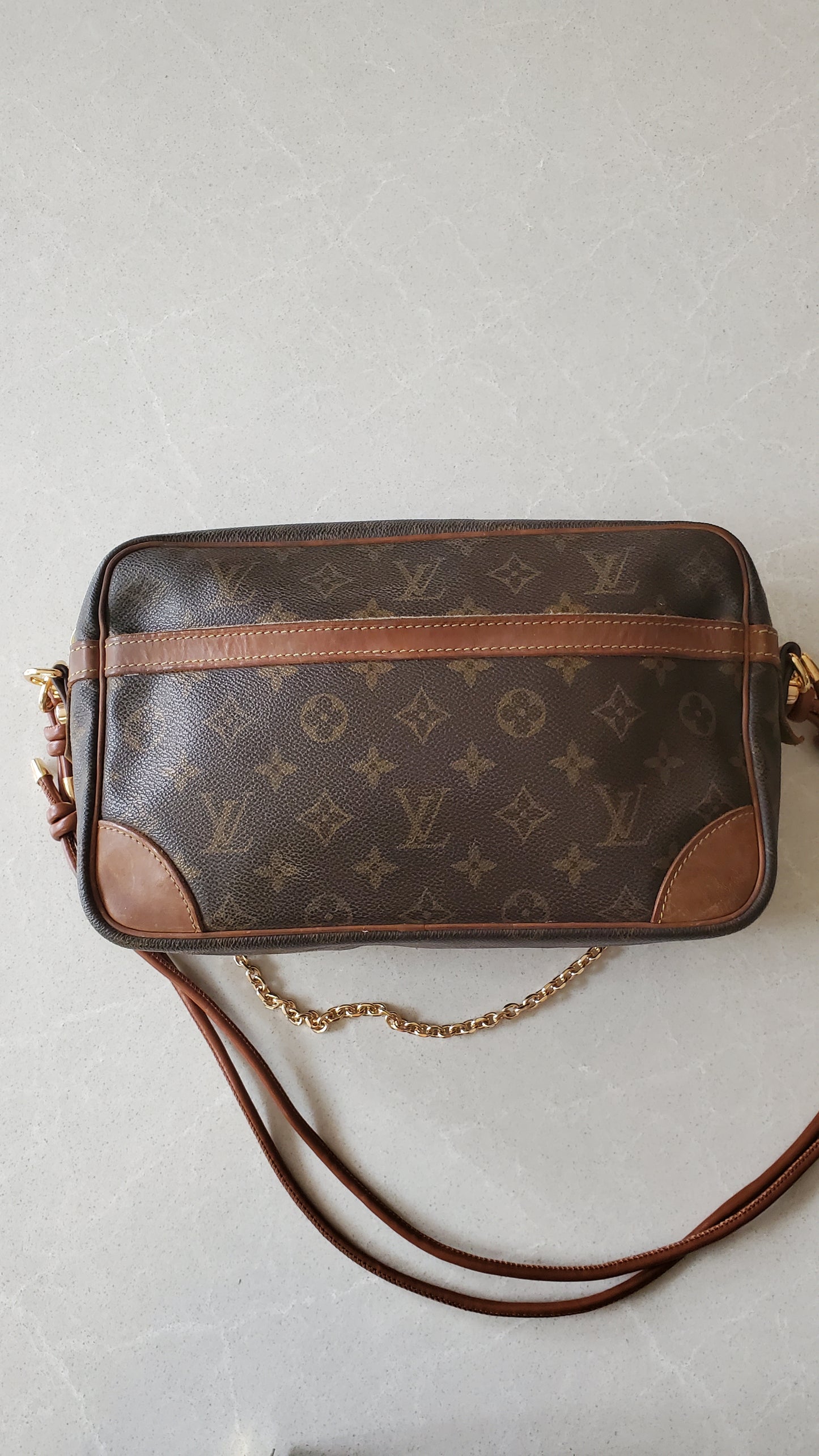Authentic Vintage Louis Vuitton Upcycle Purse with Strap & Chain