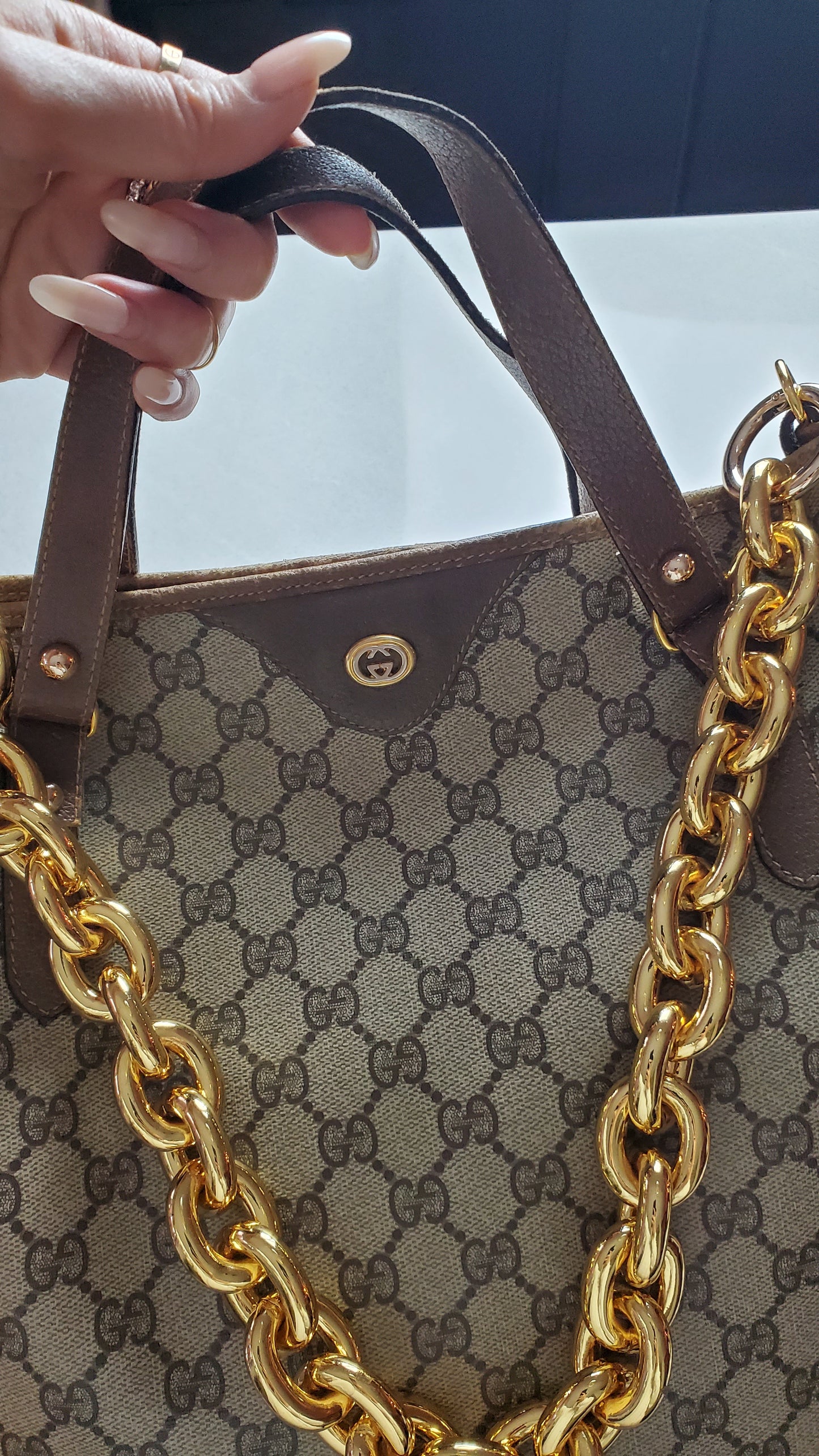 Authentic Vintage Gucci Upcycle Shoulder Purse with Handle Straps