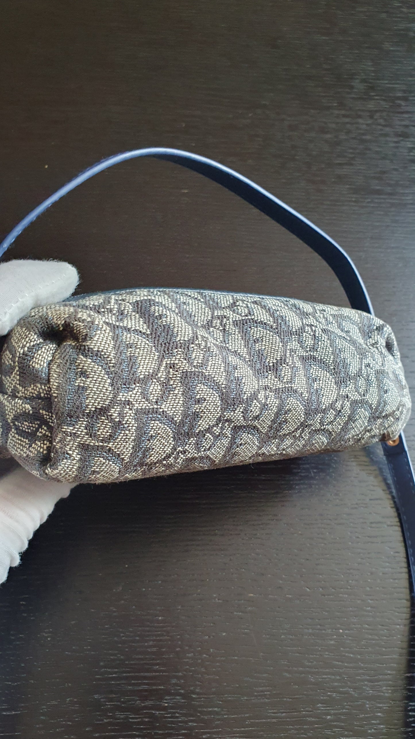 Authentic Vintage Dior Upcycle Navy Versatile Pouch Purse with Straps