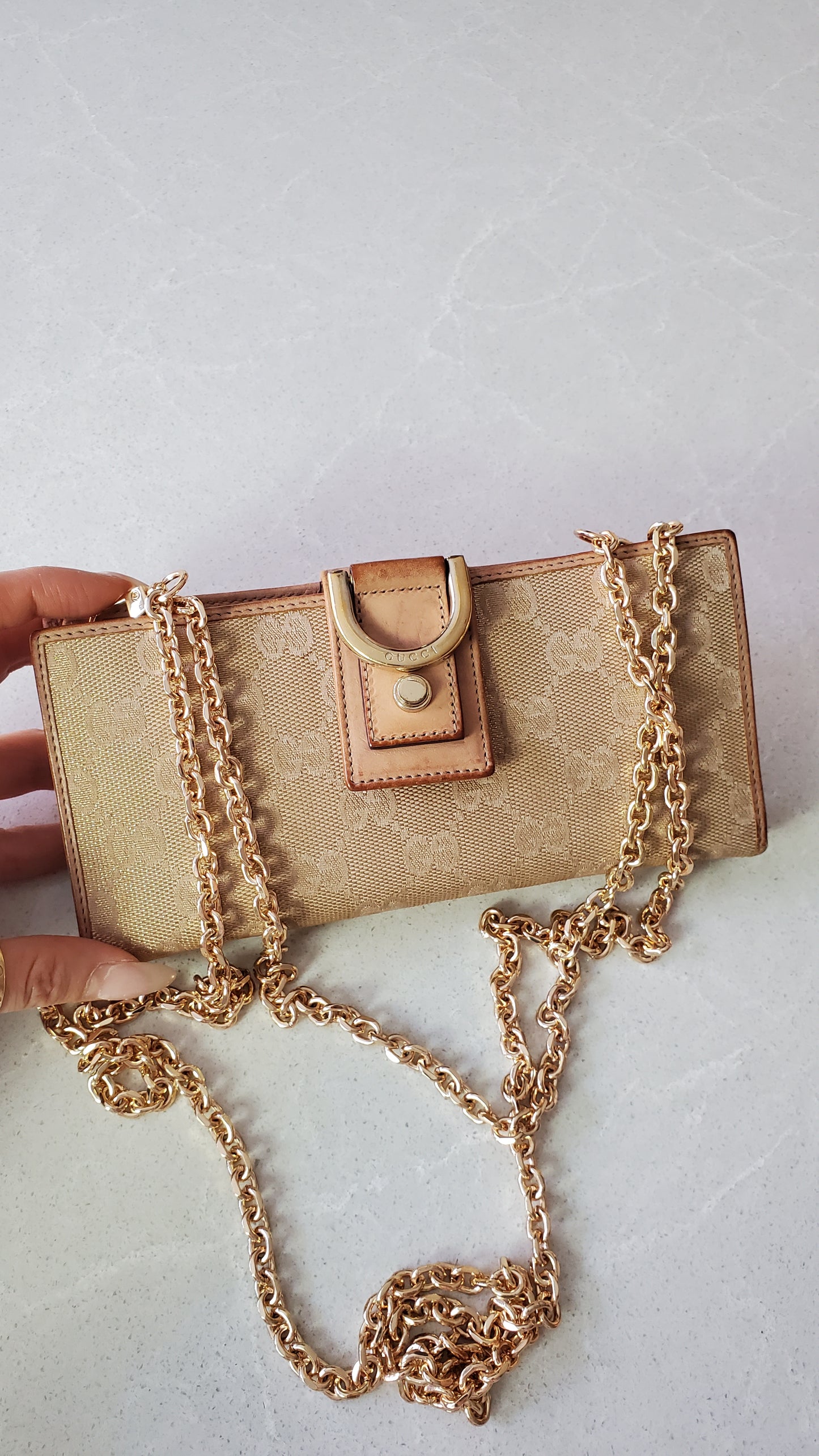 Authentic Gucci Upcycle Wallet on Chains