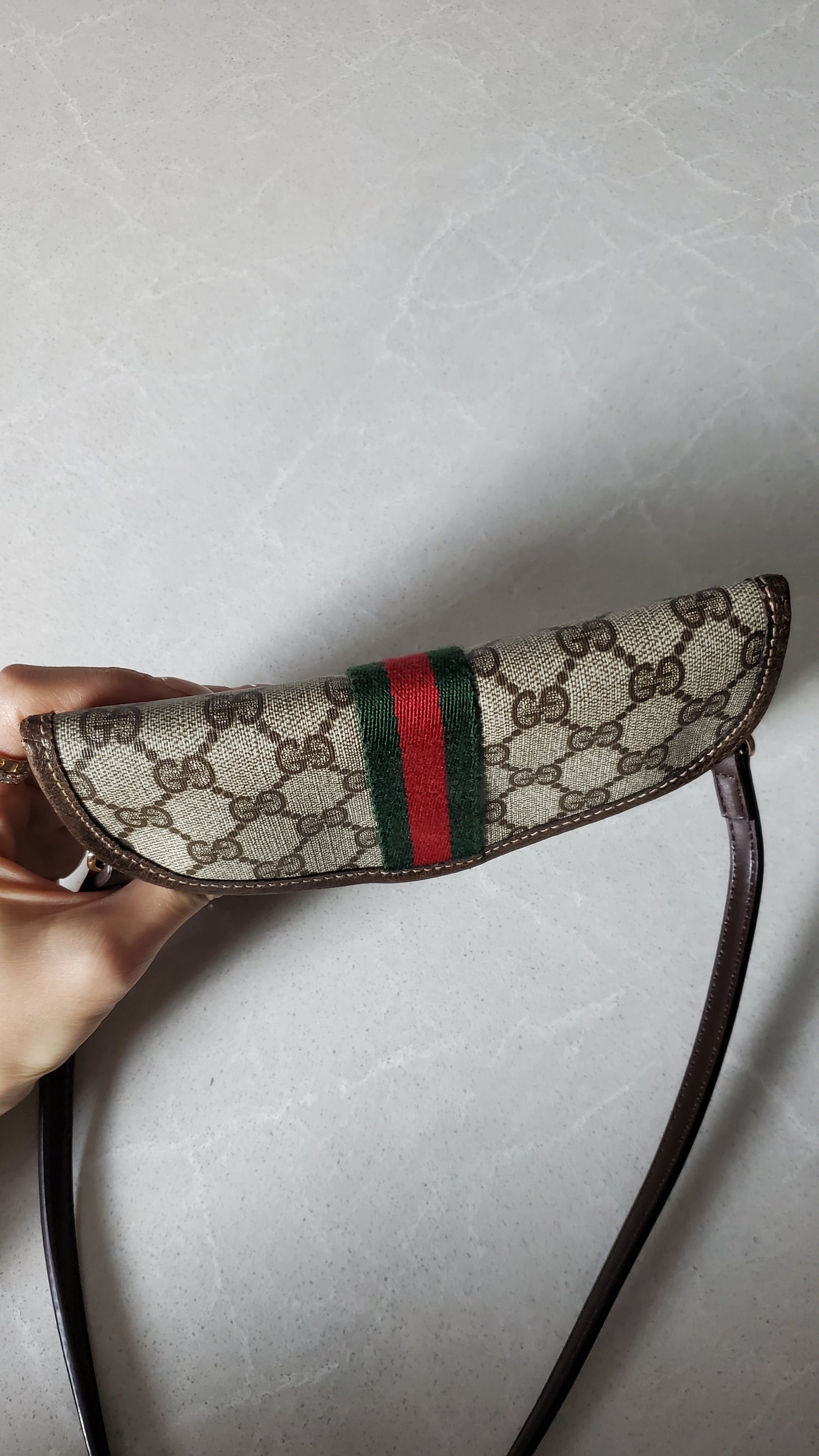 Authentic Vintage Gucci Upcycle Pouch with Strap