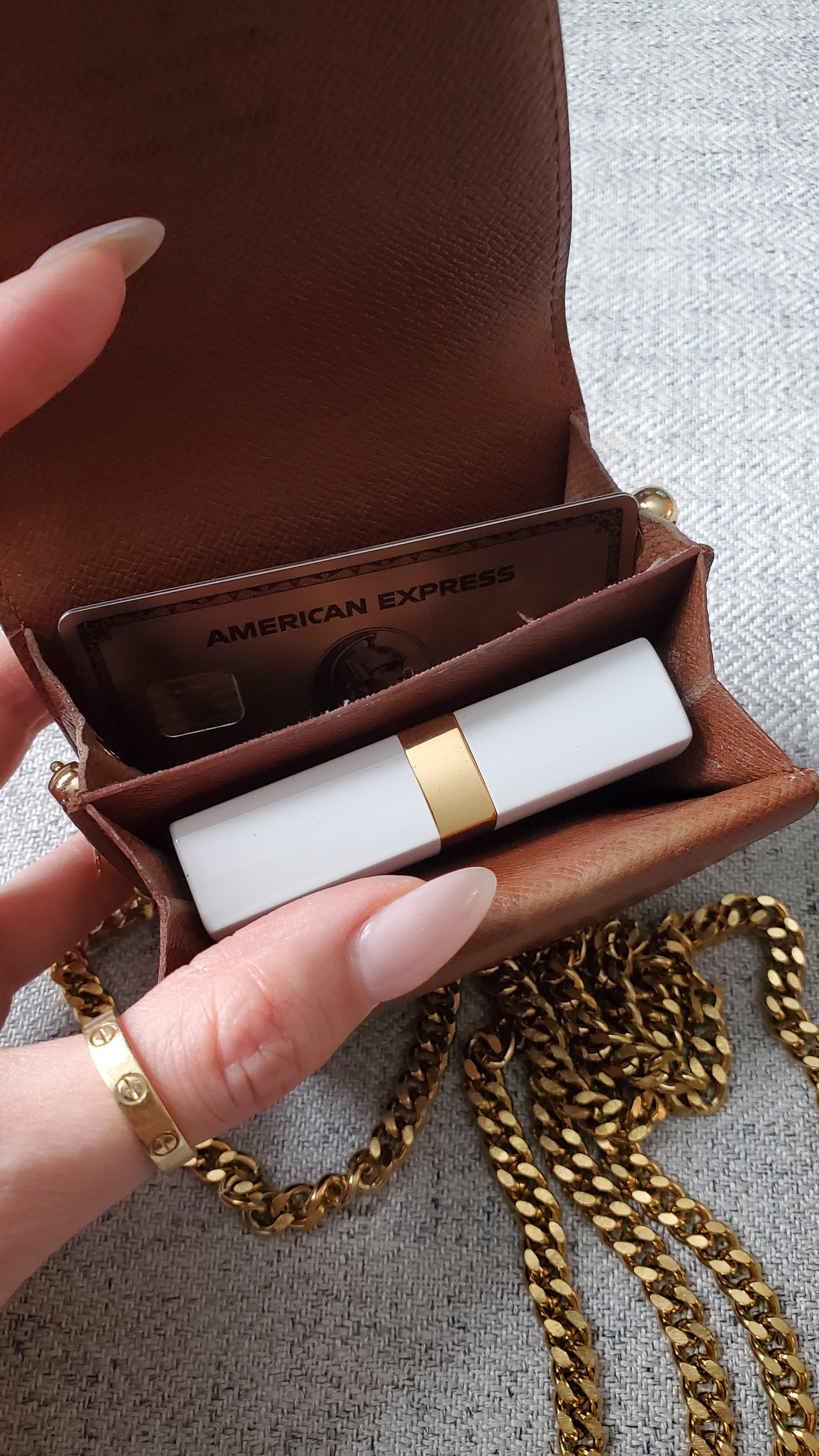 Authentic Vintage Louis Vuitton Upcycle Mini Pouch on Chain