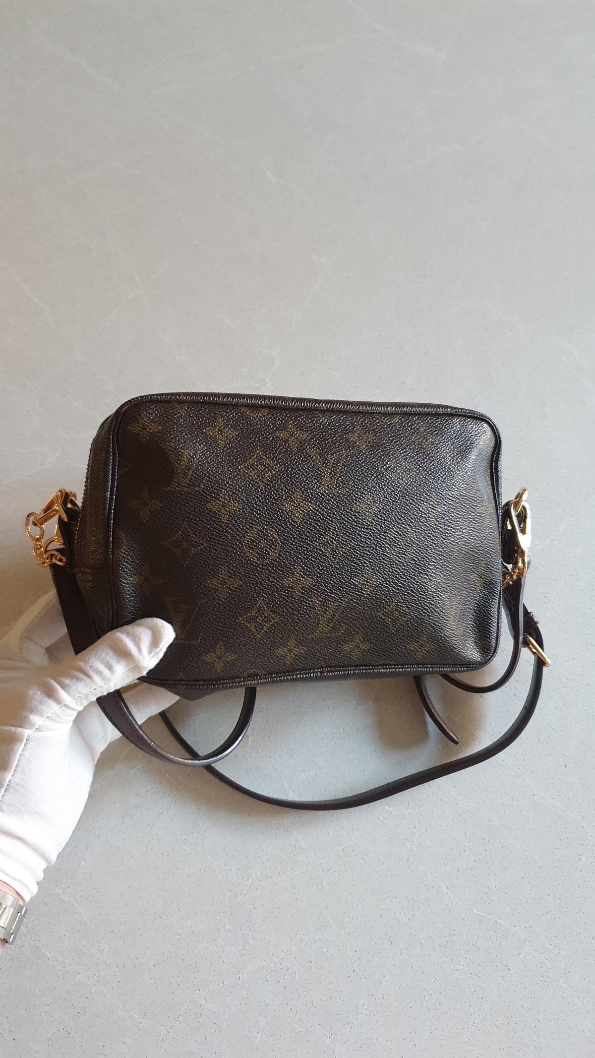 Authentic Vintage Louis Vuitton Upcycle Purse with Straps & Chain