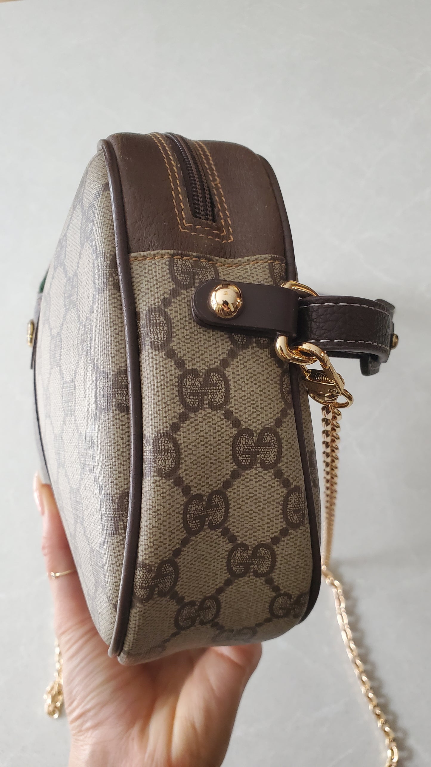 Authentic Vintage Gucci Upcycle Purse with Strap & Chain