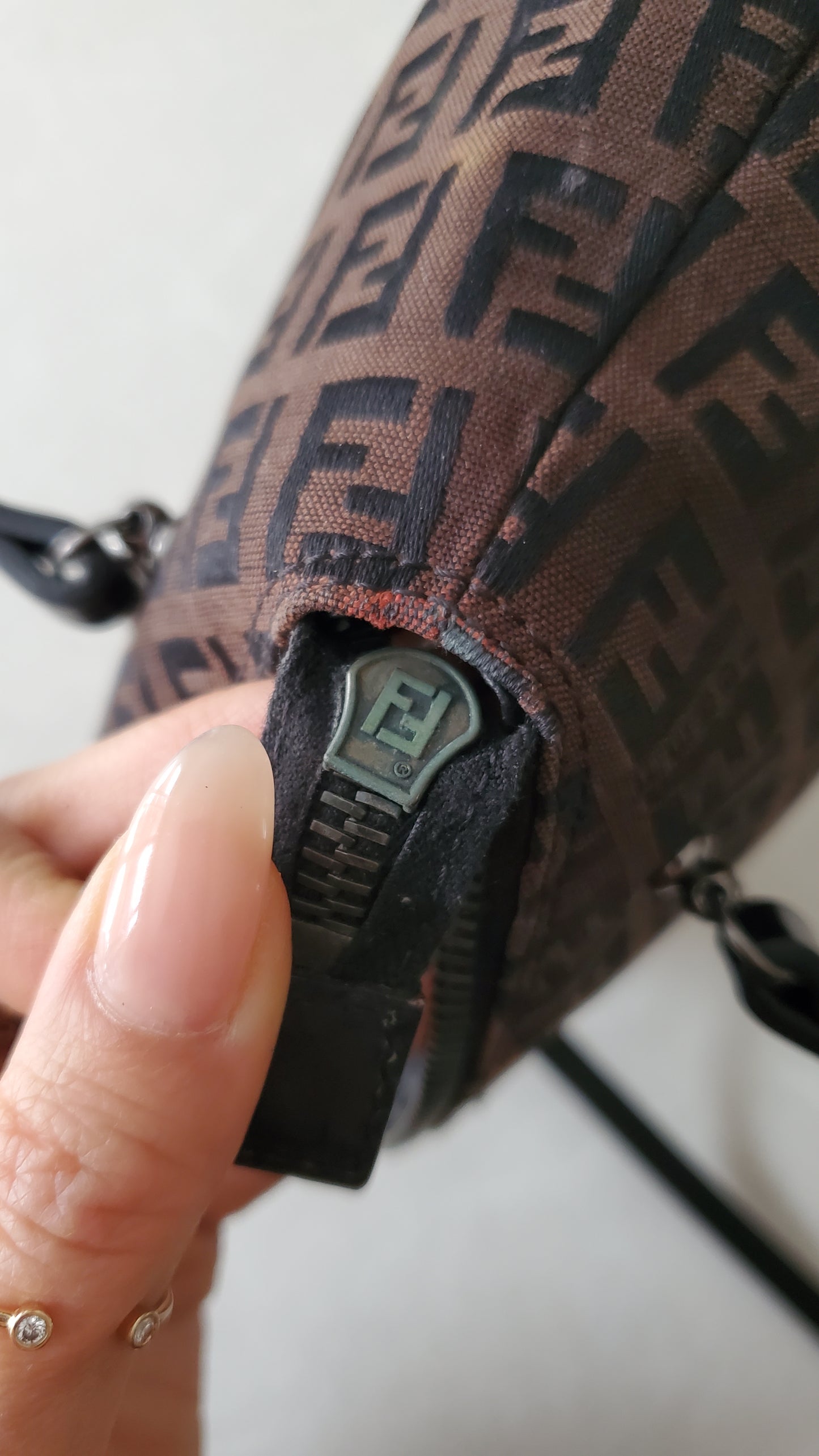 Authentic Vintage Fendi Upcycle Shoulder Purse on Chain & Strap