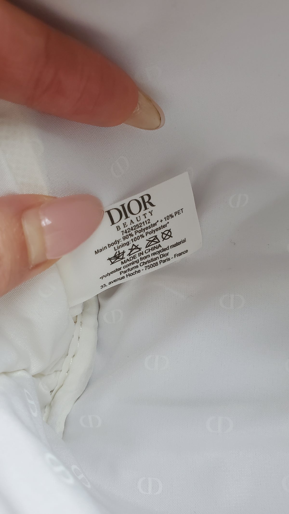 Authentic Dior Upcycle Versatile Gold Holiday Beauty Pouch with Handmade Chains