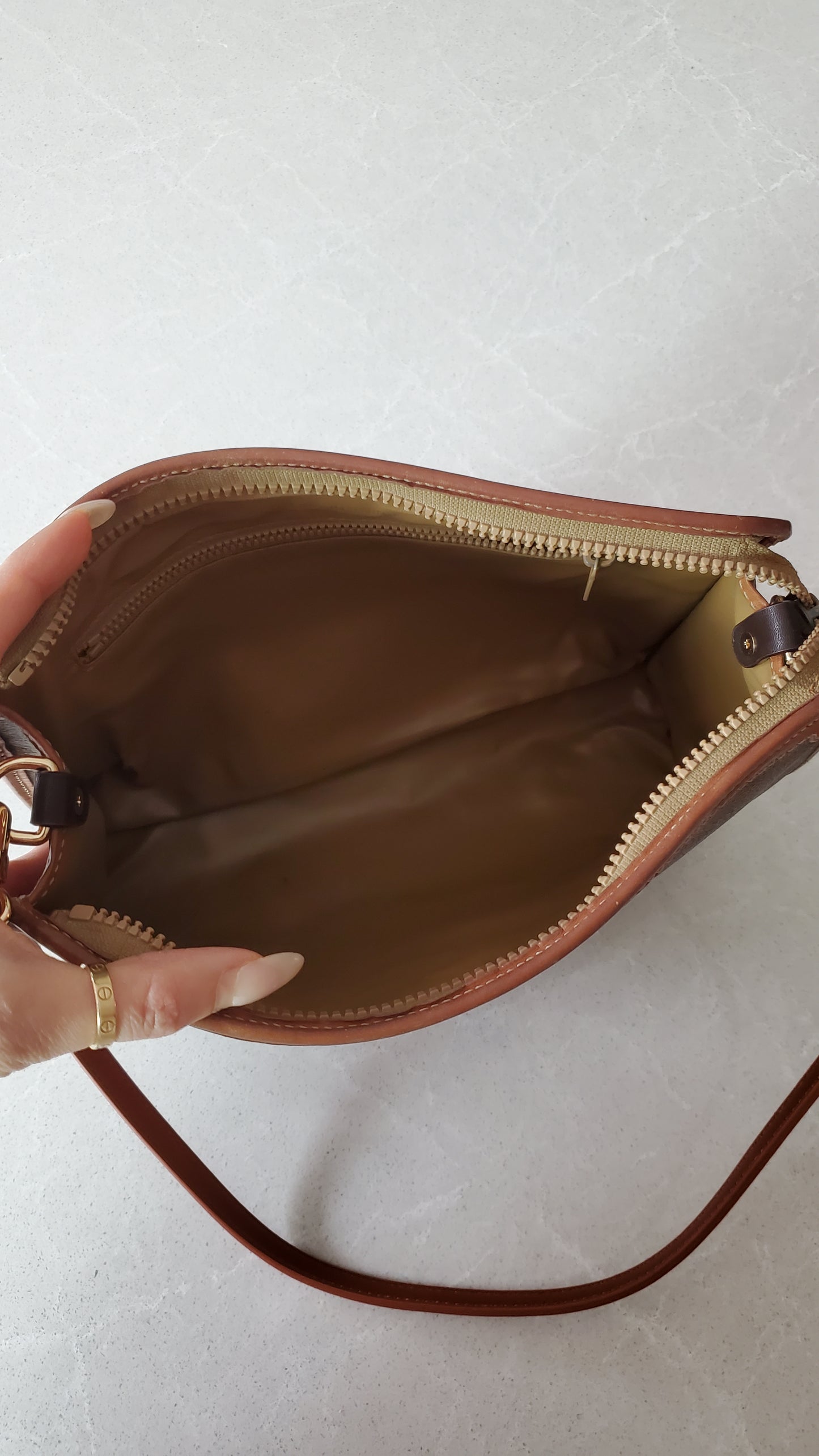 Authentic Vintage Celine (L) Upcycle Brown Shoulder Purse