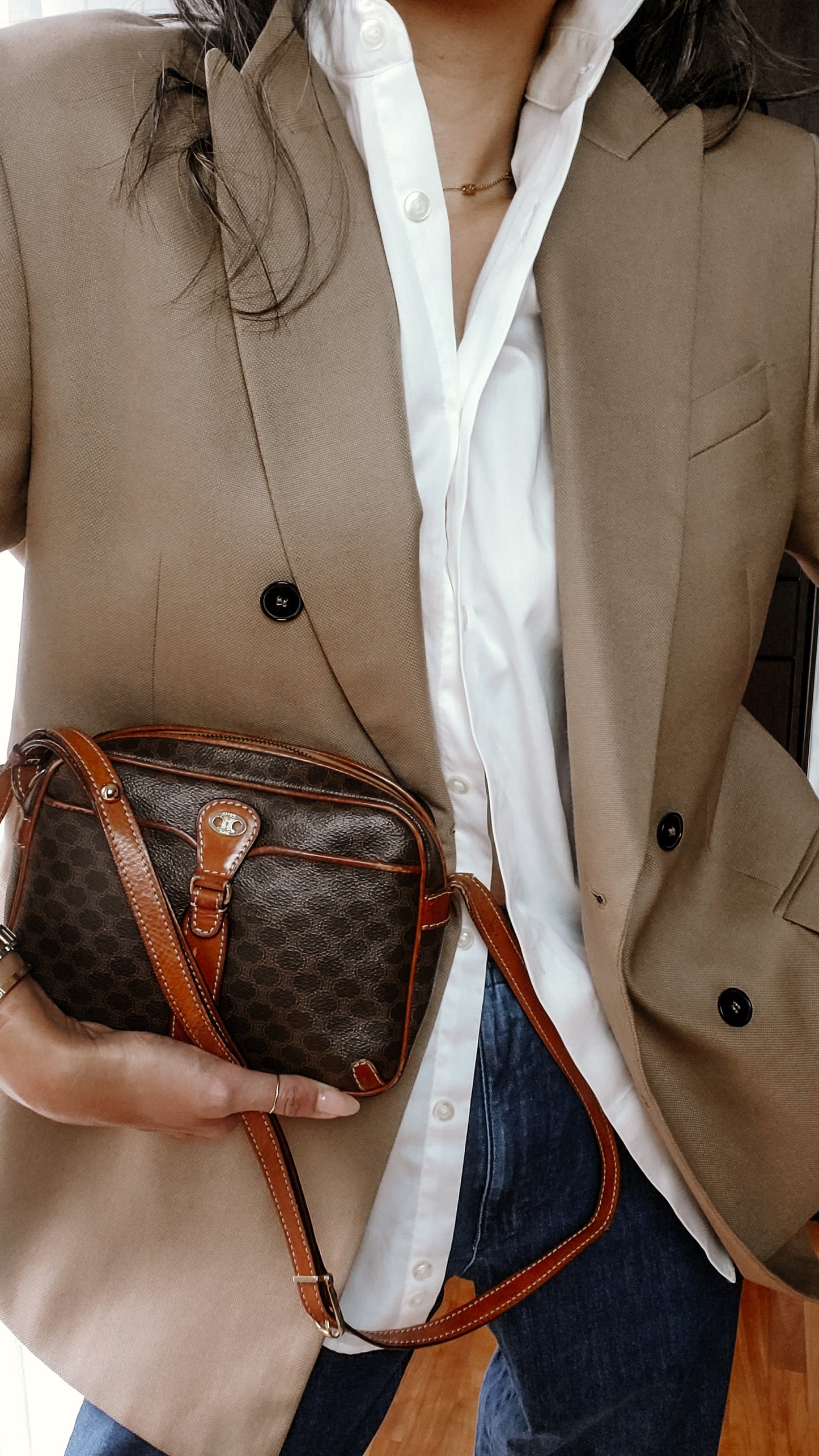 Authentic Vintage Celine Brown Purse (S)