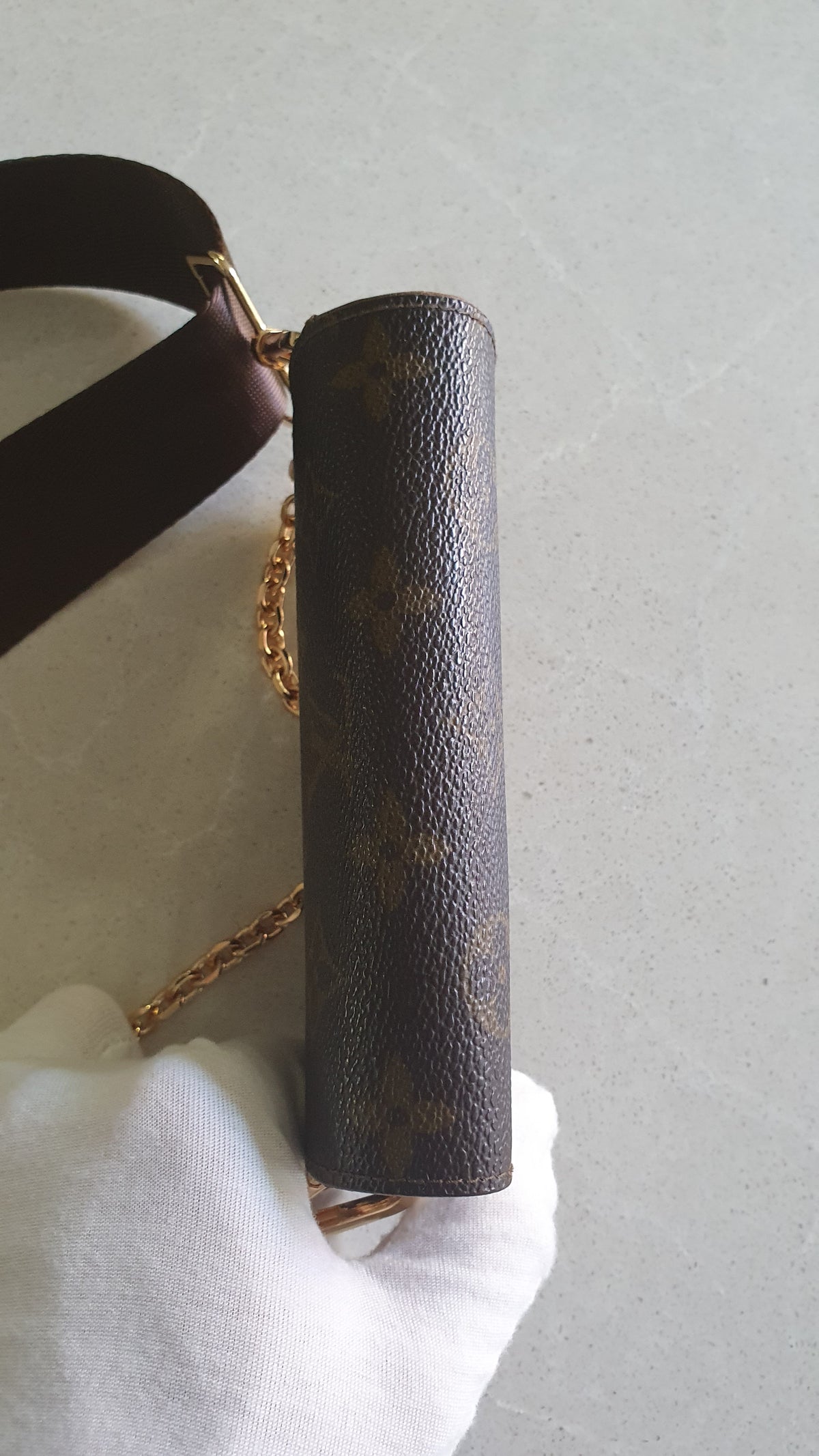 Authentic Vintage Louis Vuitton Upcycle Small Wallet (2) with Strap and Chain