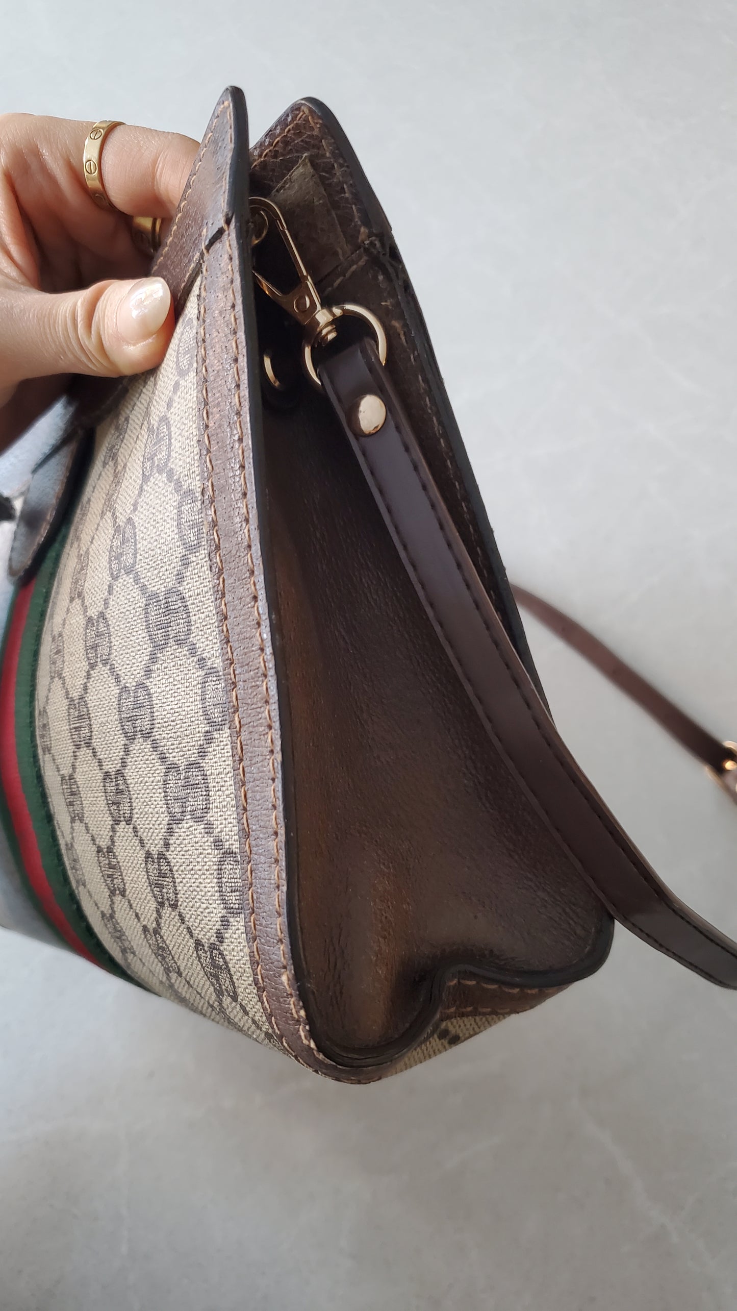 Authentic Vintage Gucci Upcycle Purse with Chain & Strap