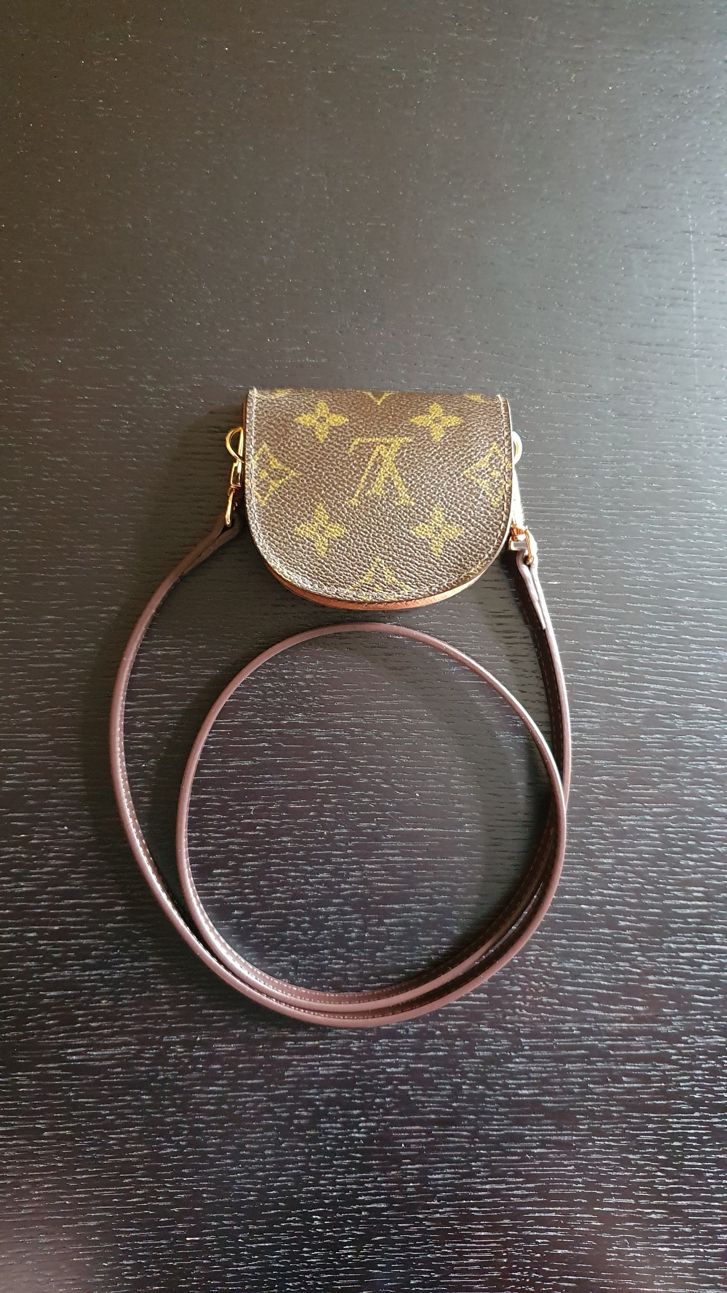 Authentic Vintage Louis Vuitton Upcycle Mini Pouch with Strap