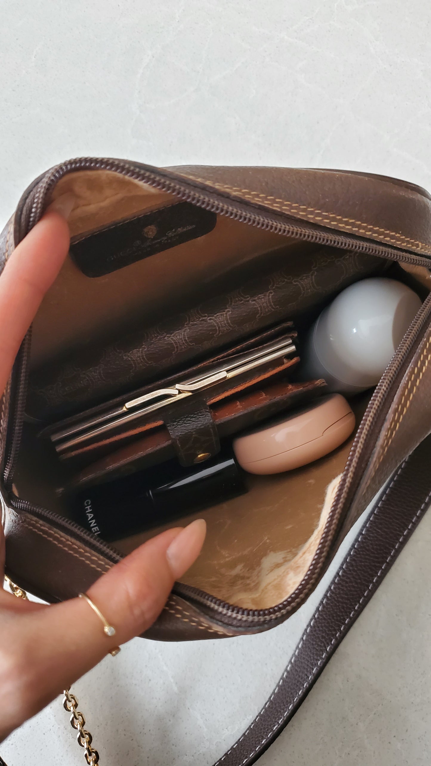 Authentic Vintage Gucci Upcycle Purse with Strap & Chain